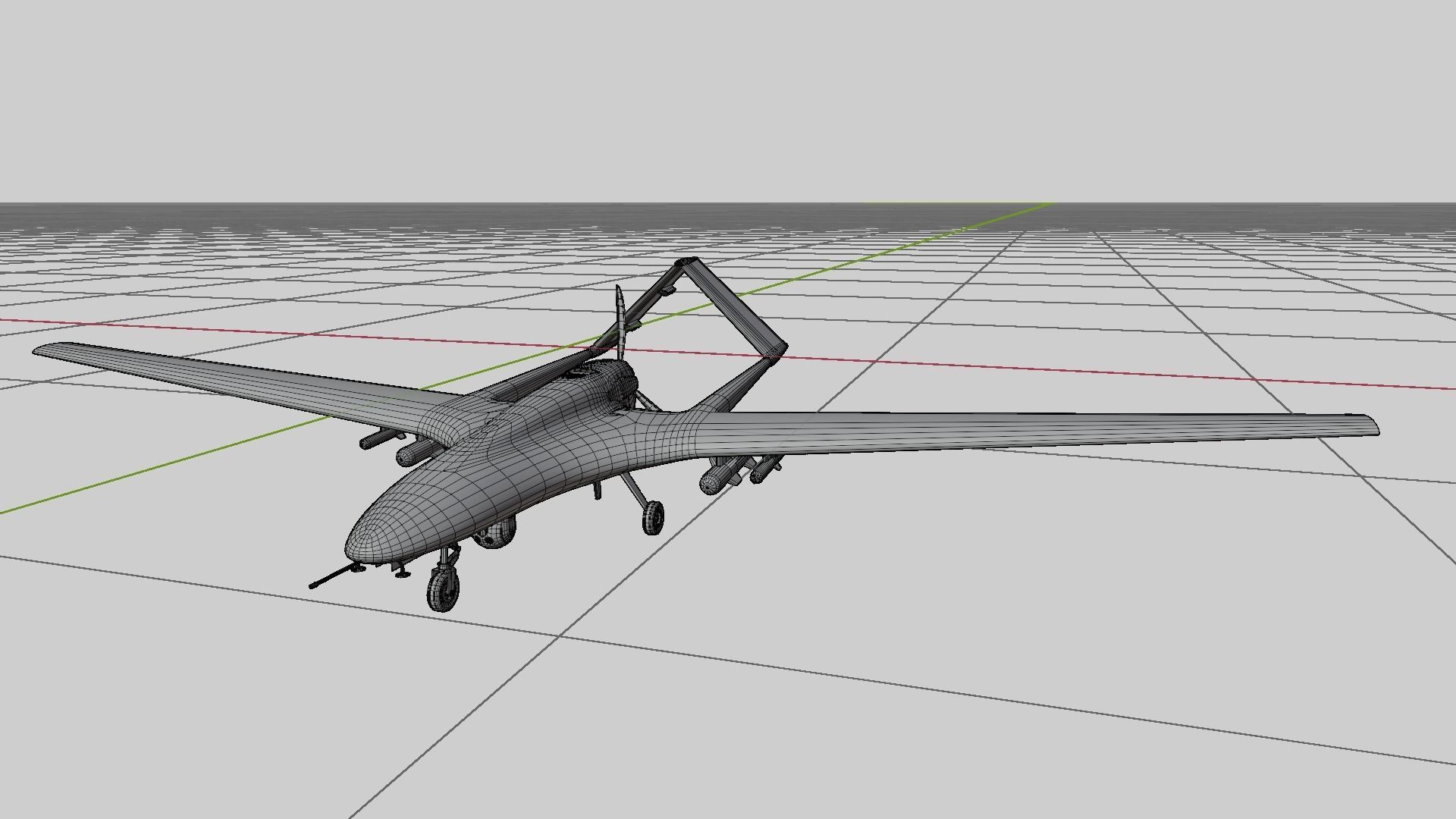 Bayraktar TB2 Low-poly 3D model_6