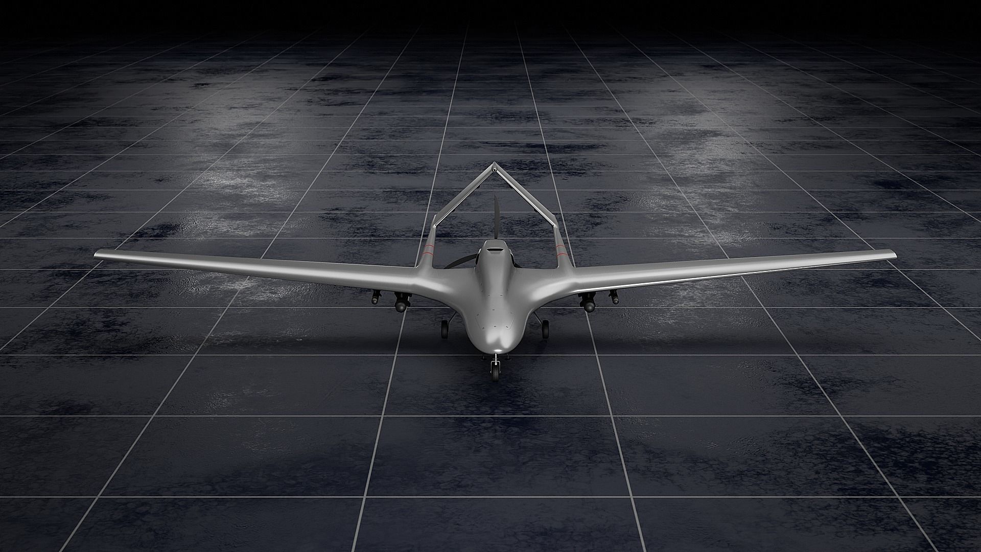 Bayraktar TB2 Low-poly 3D model_3