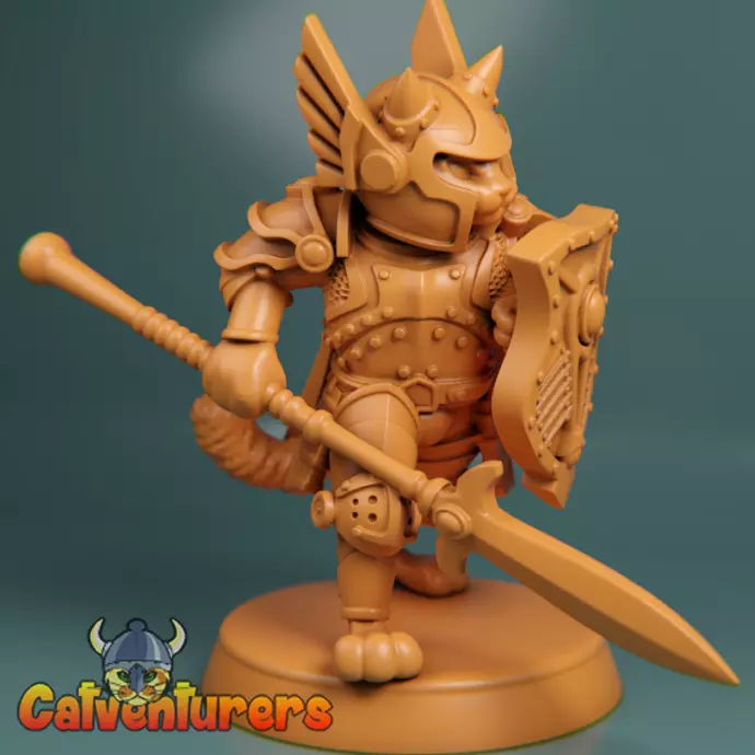 Paladin Cat Figure 3D print model