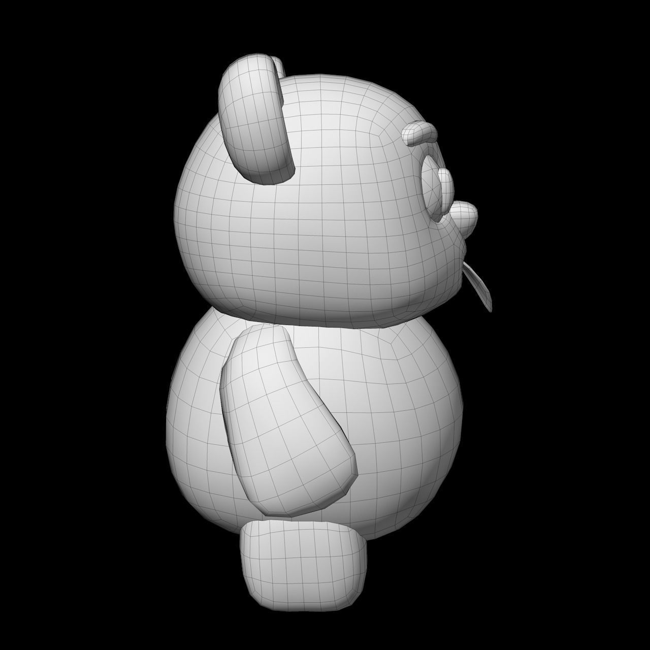PANDA CARTON STYLISED 3D model_8