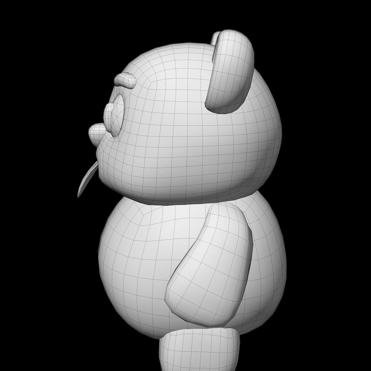 PANDA CARTON STYLISED 3D model_6