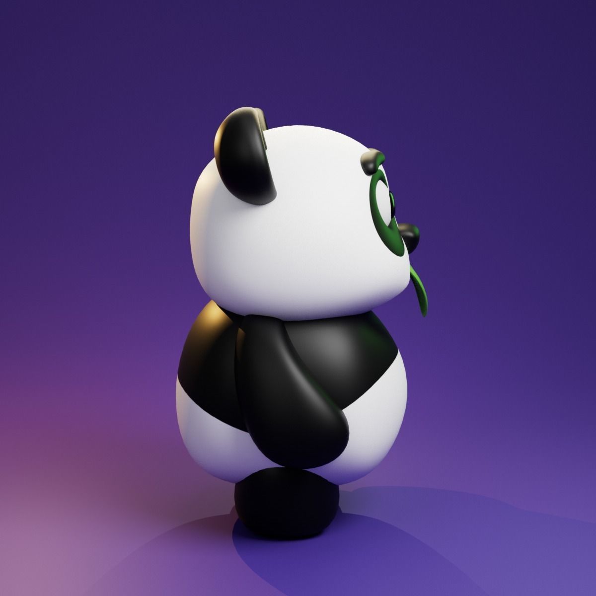 PANDA CARTON STYLISED 3D model_4