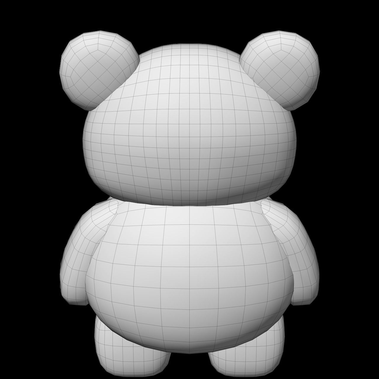 PANDA CARTON STYLISED 3D model_7