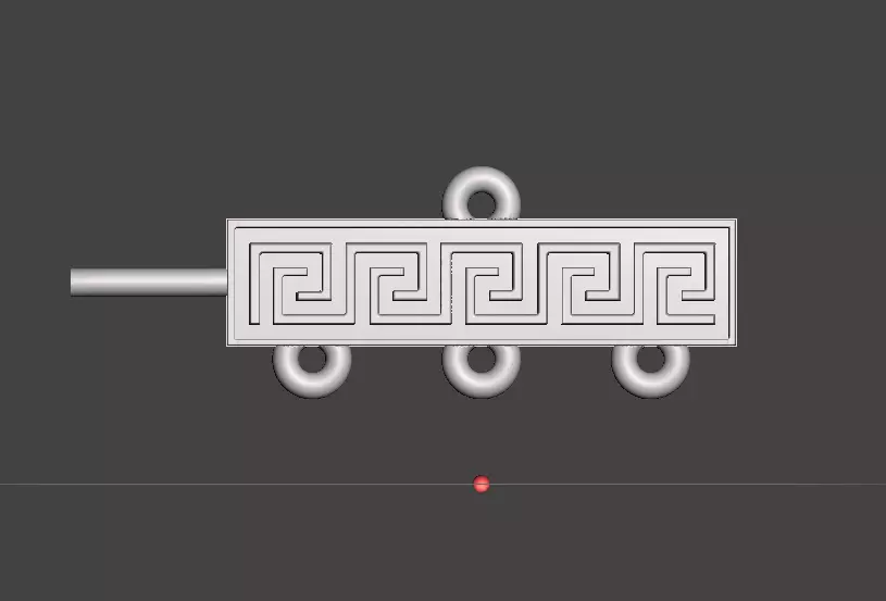 Meander Greek Key Earrings 3D print model_0