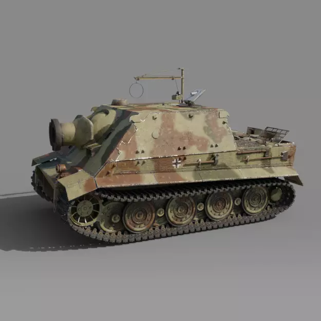 Sturmtiger tank with ammo Free 3D model