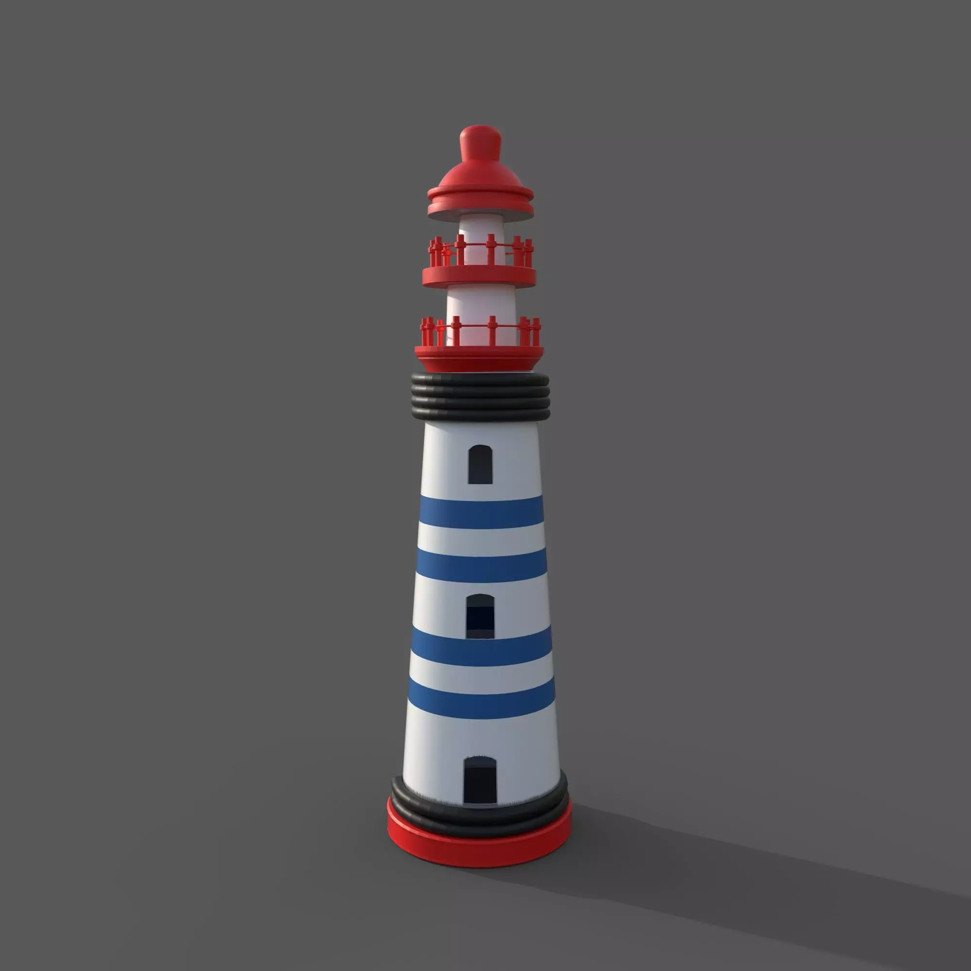 Toy Lighthouse Low-poly 3D model