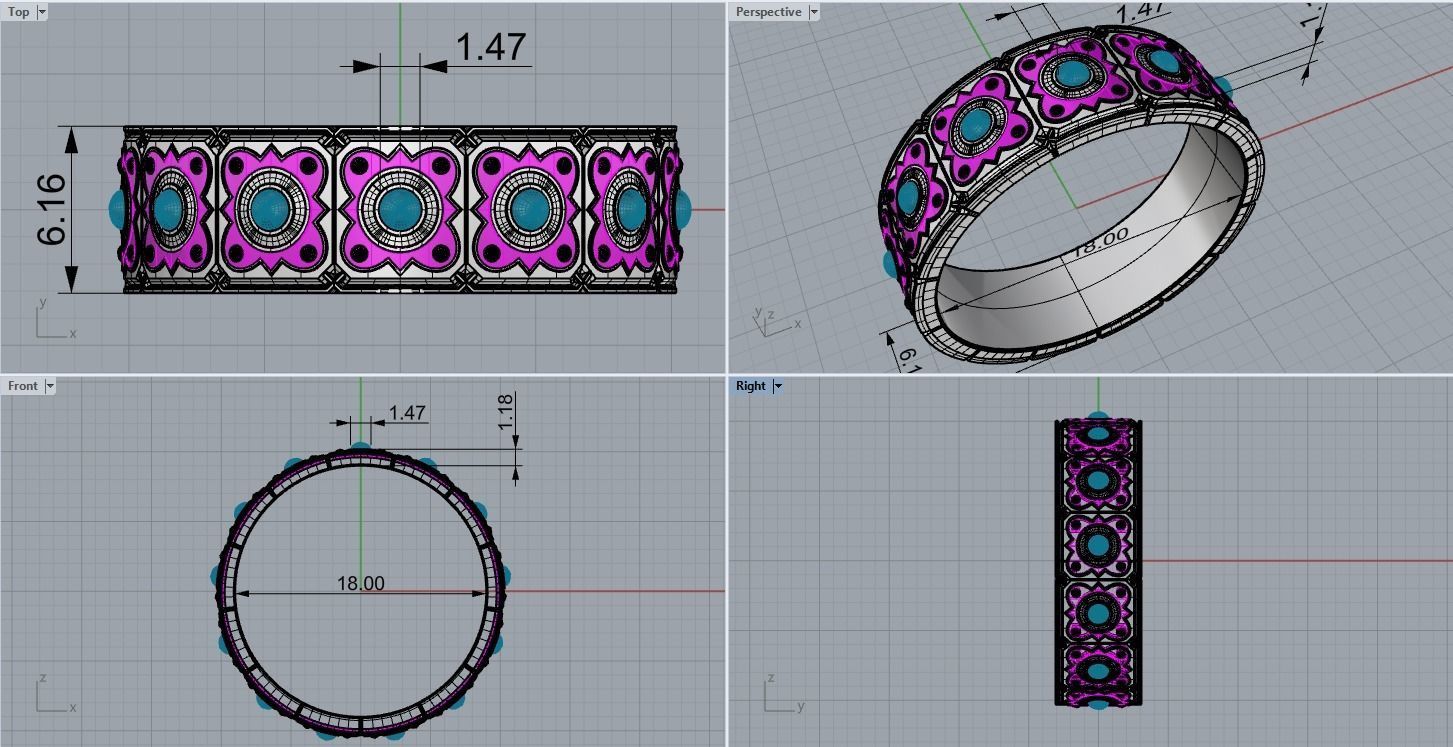 A ring in the style of Ciri from The Witcher-3 3D print model_32
