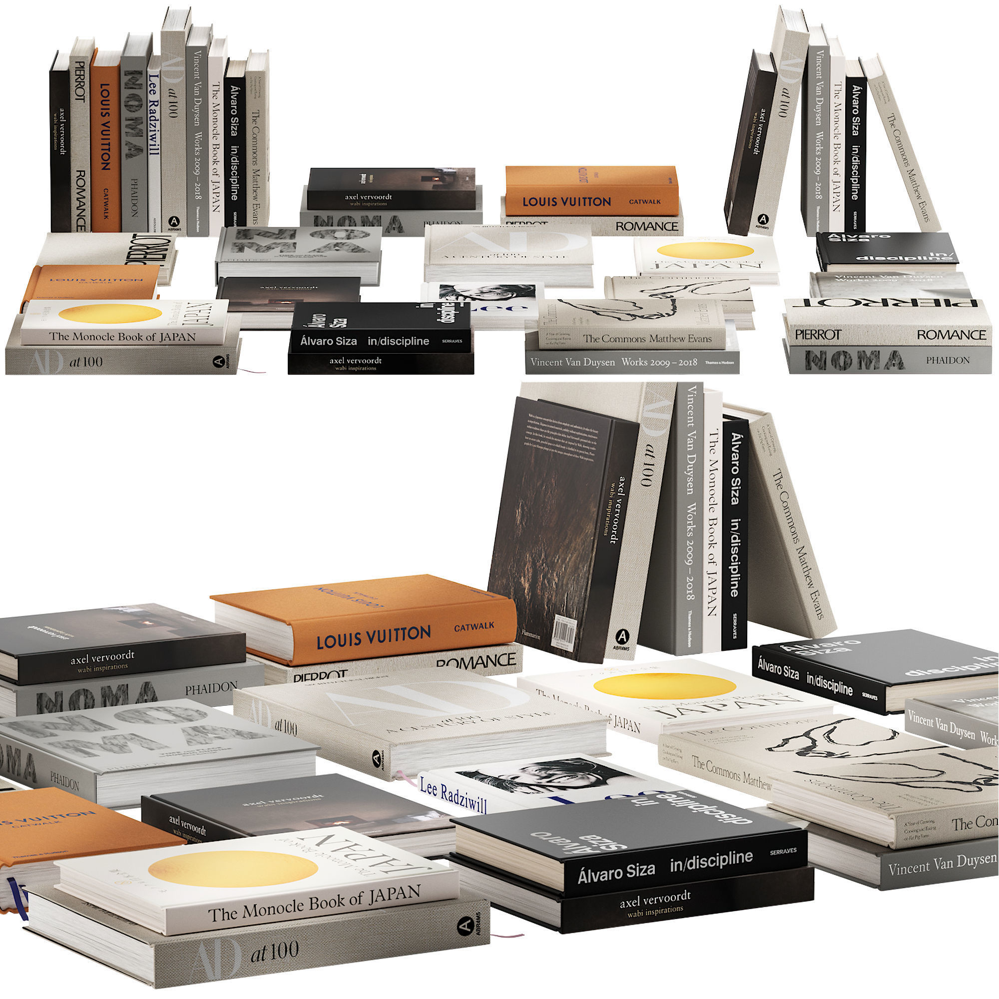 211 decorative books set 20 gold collection PART 1 3D model_4