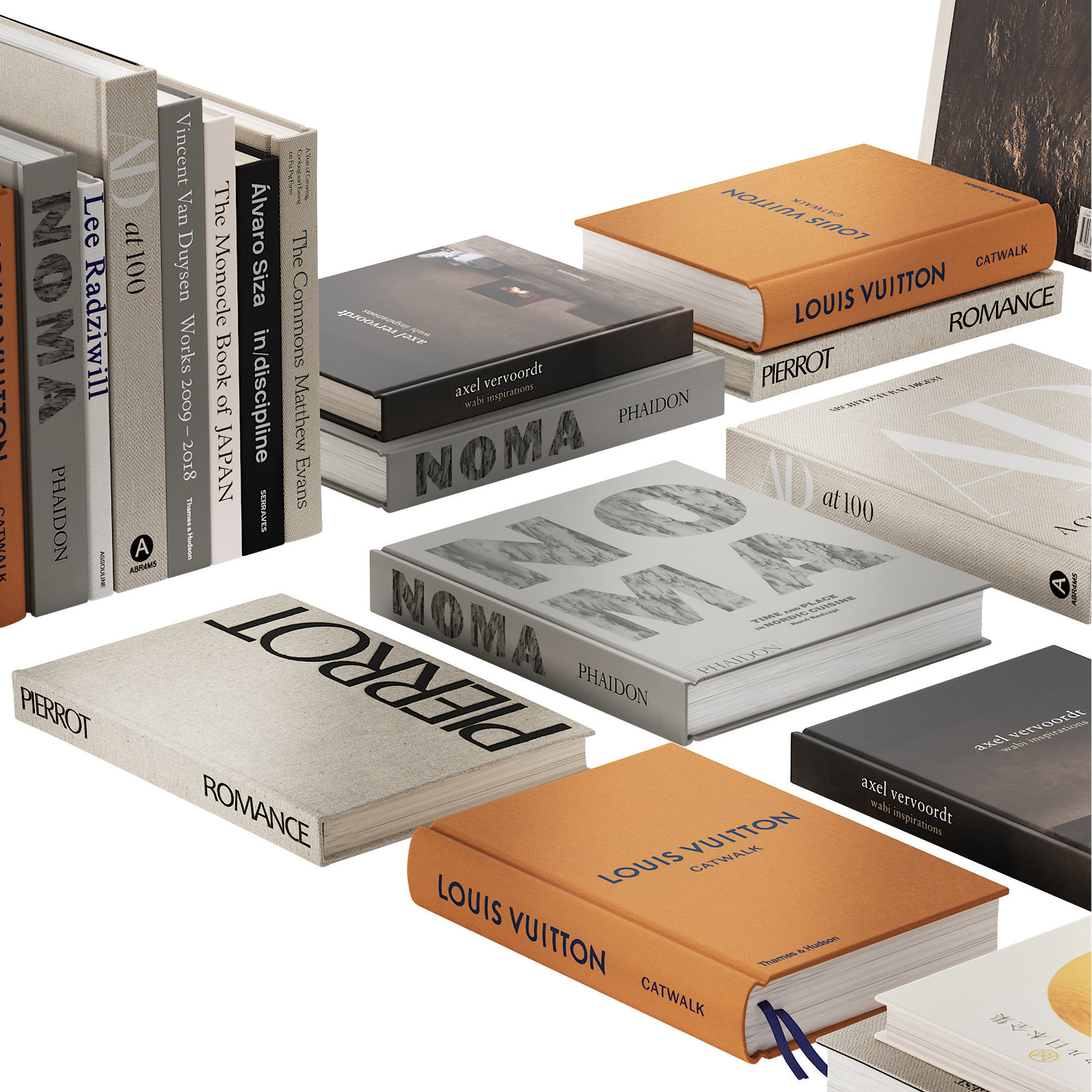 211 decorative books set 20 gold collection PART 1 3D model_2