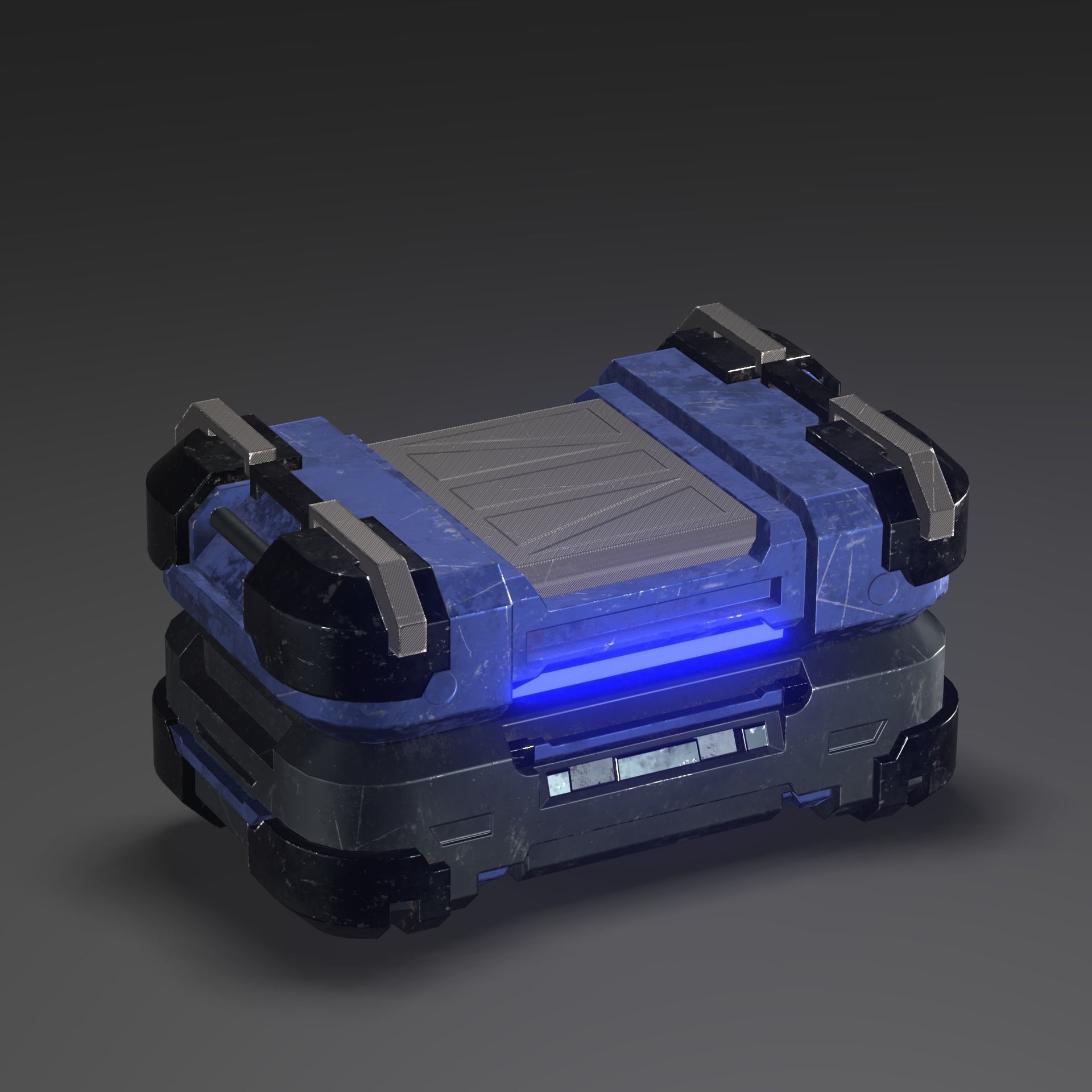 Armored Suitcase Low-poly 3D model Low-poly 3D model_1