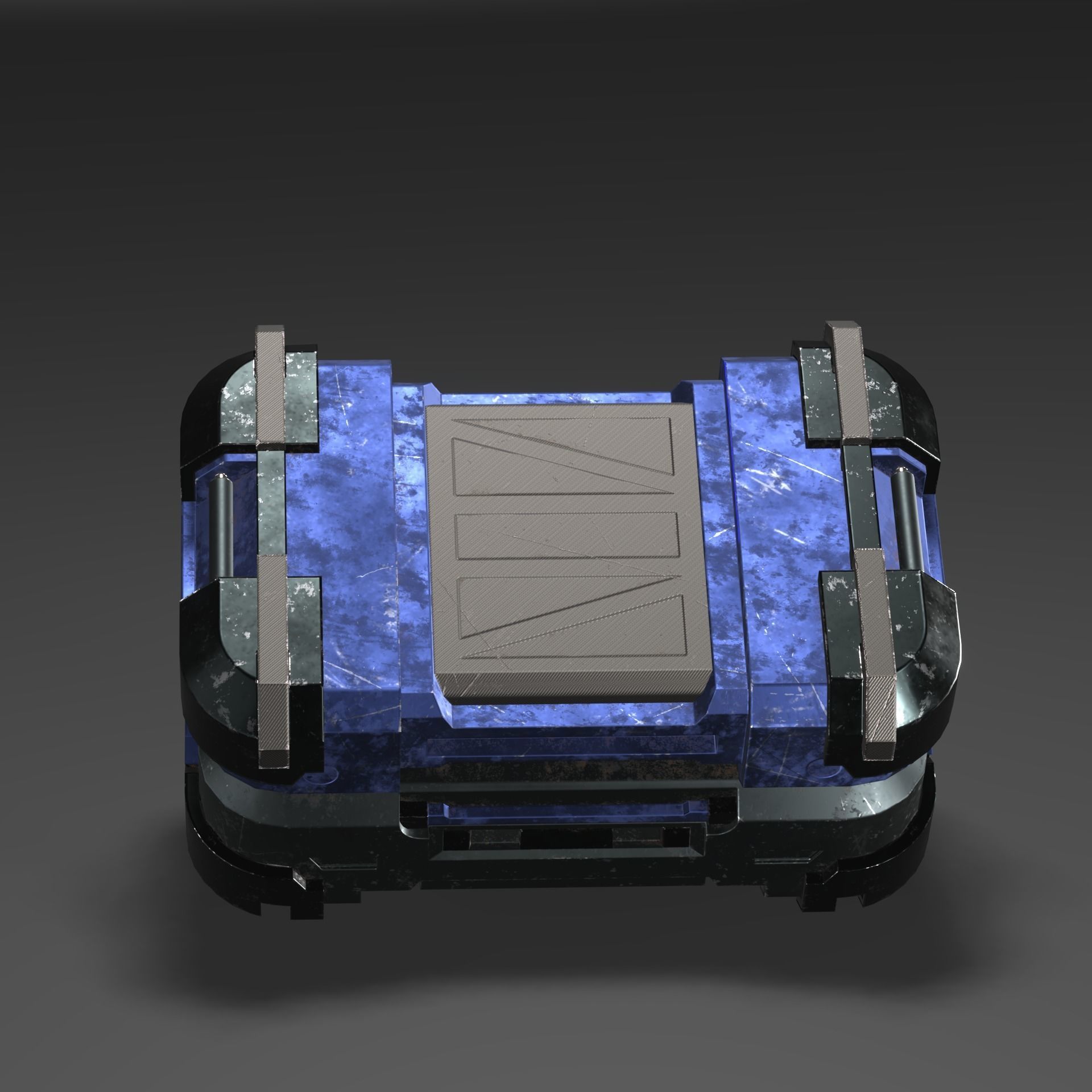 Armored Suitcase Low-poly 3D model Low-poly 3D model_2