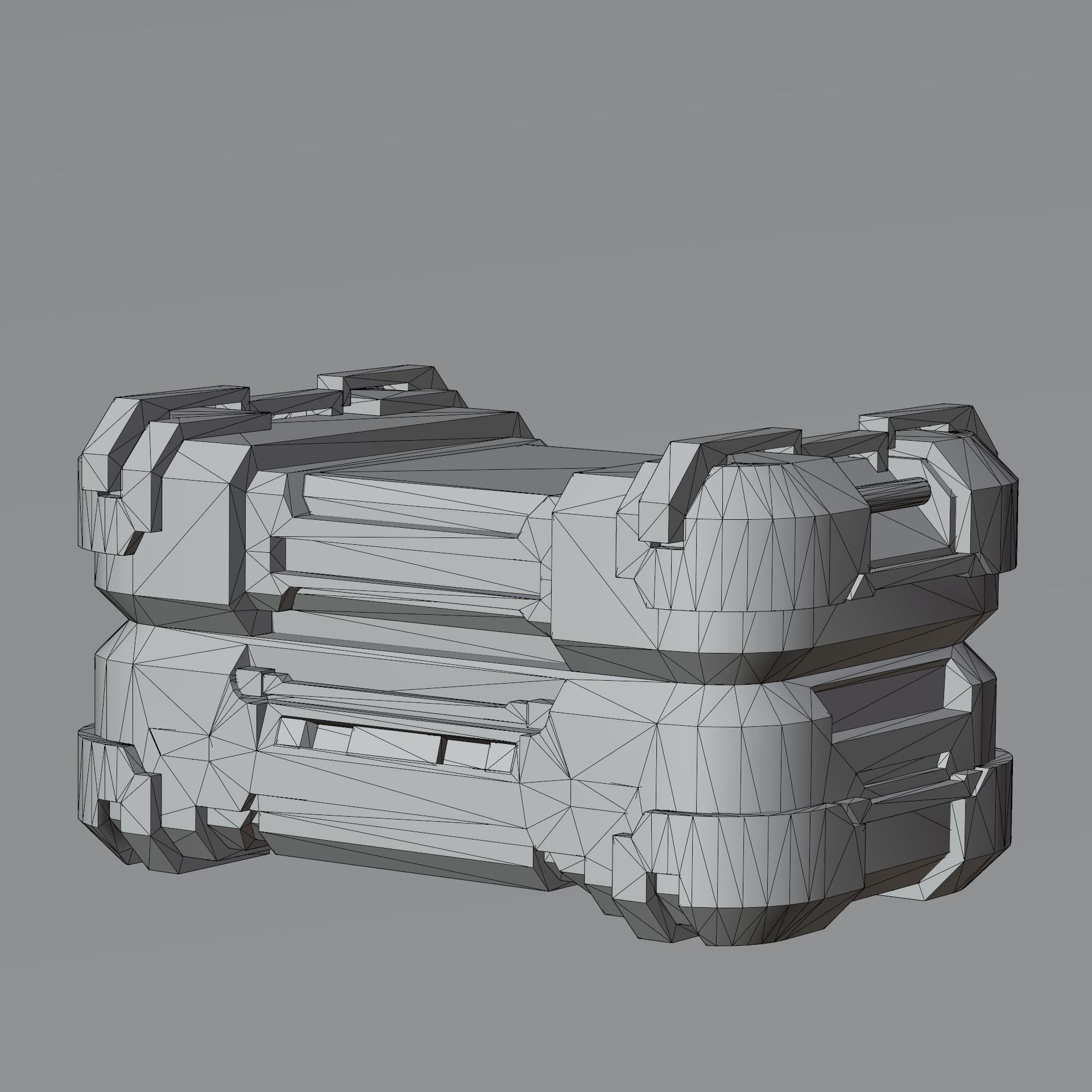 Armored Suitcase Low-poly 3D model Low-poly 3D model_7