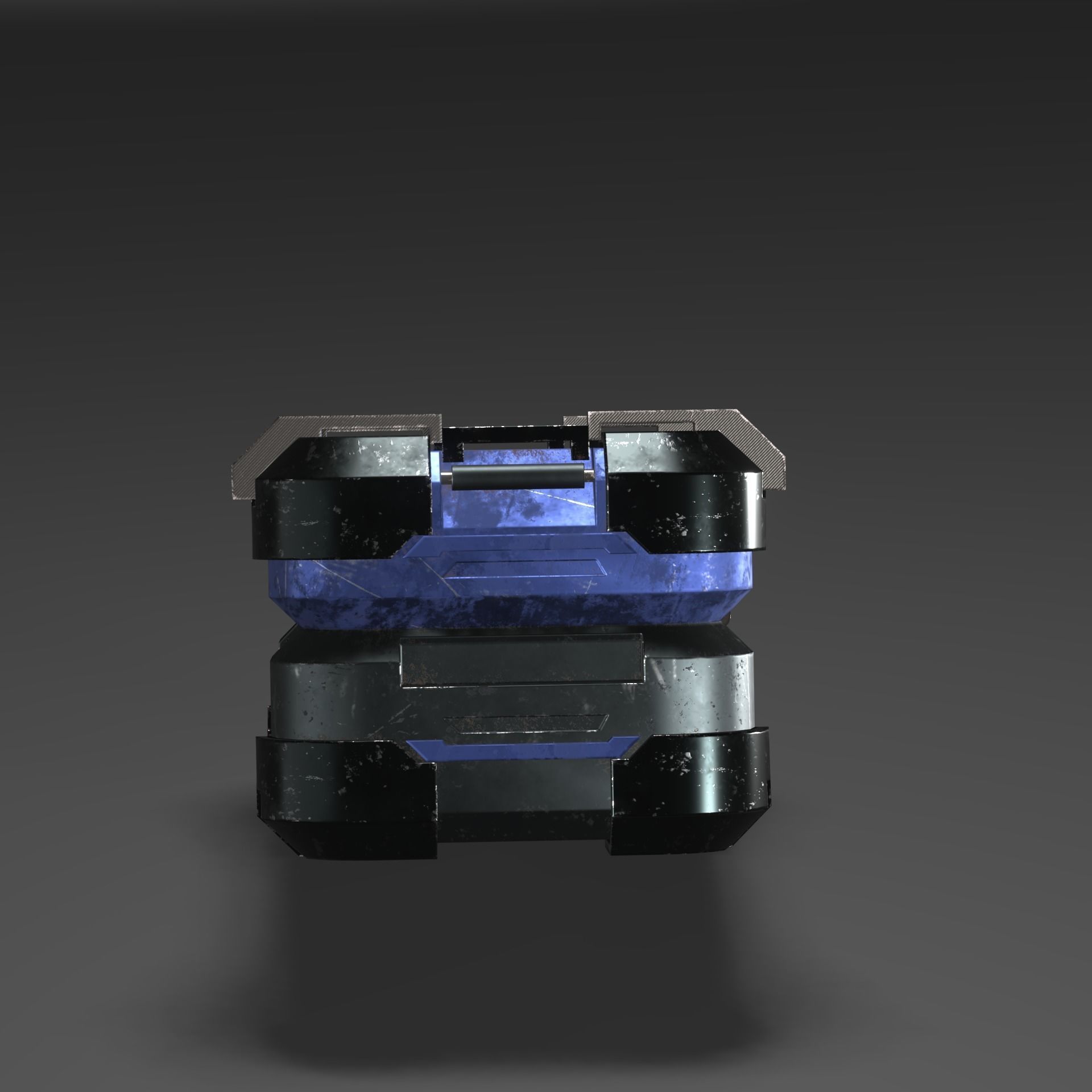 Armored Suitcase Low-poly 3D model Low-poly 3D model_3