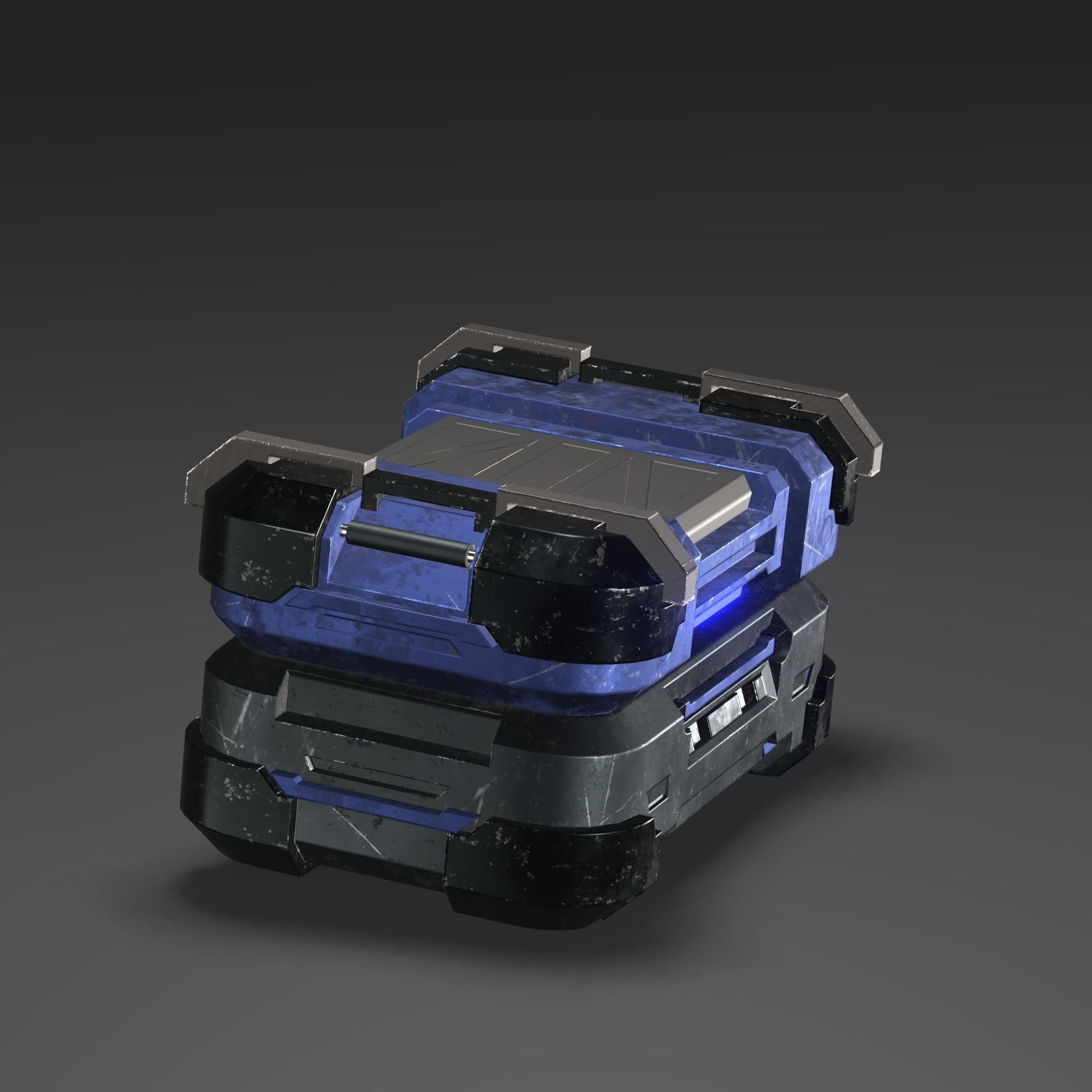 Armored Suitcase Low-poly 3D model Low-poly 3D model_5