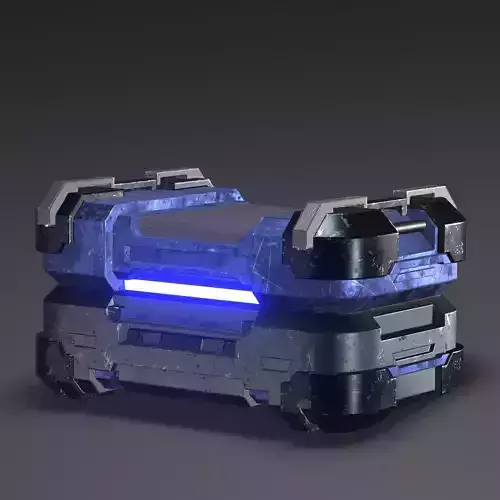 Armored Suitcase Low-poly 3D model