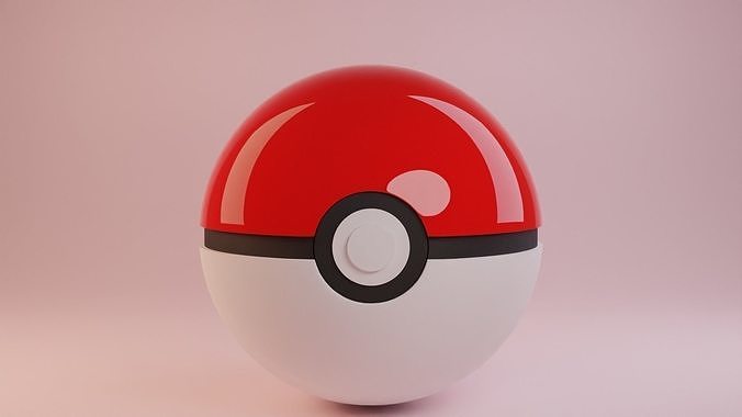 Pokeball pokemon egg 3D model