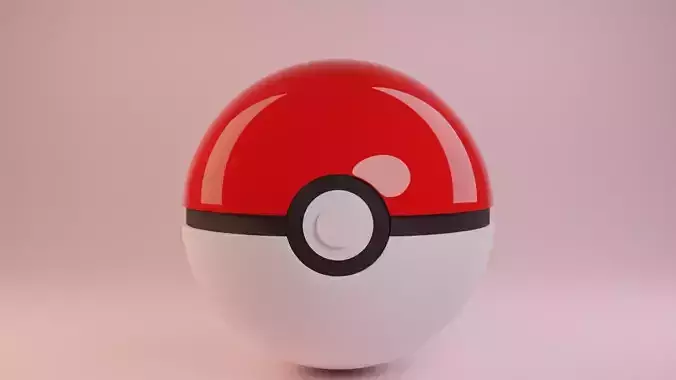 Pokeball pokemon egg 3D model