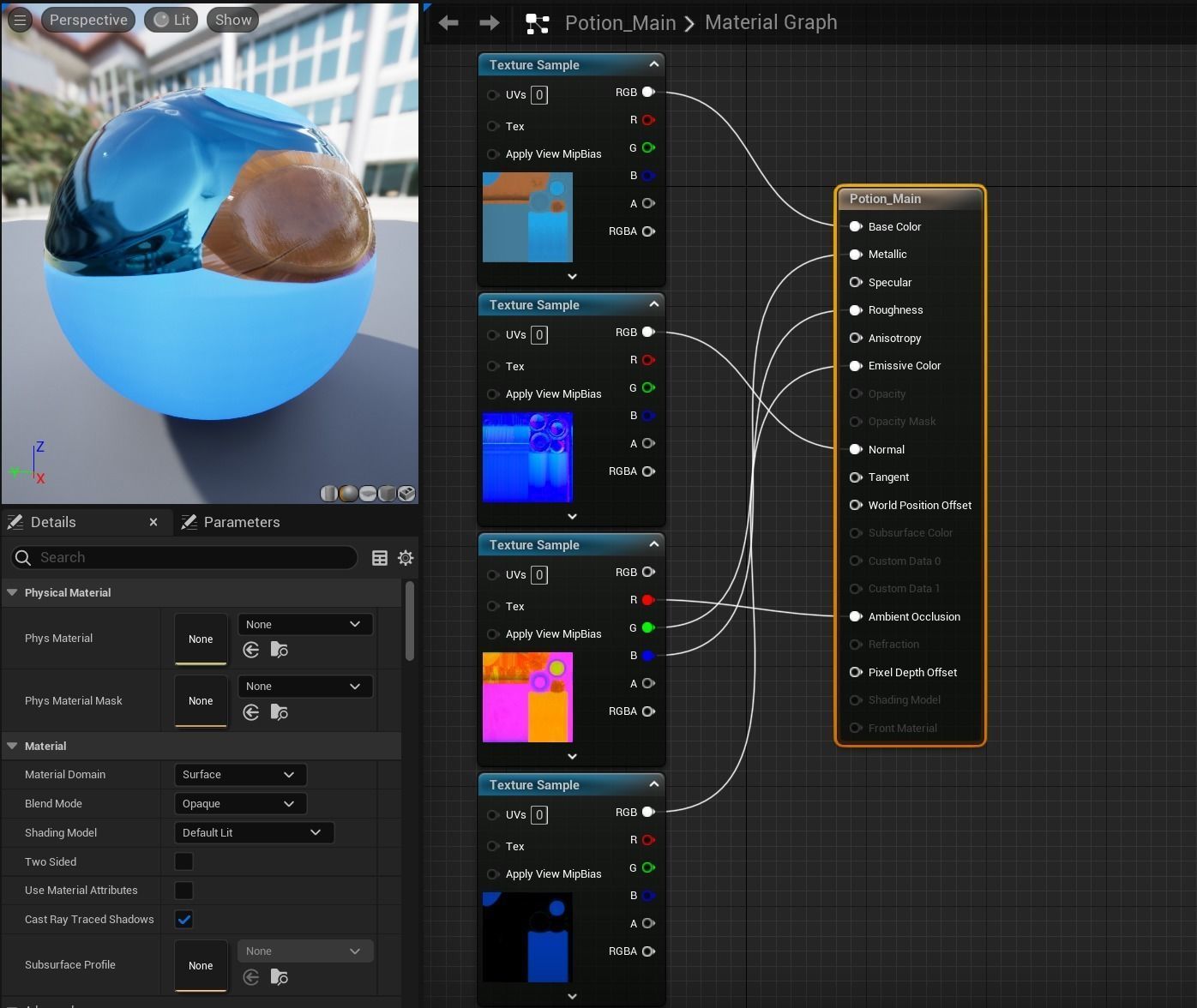 Stylized Alchemy Potion Rack Low-poly 3D model_15
