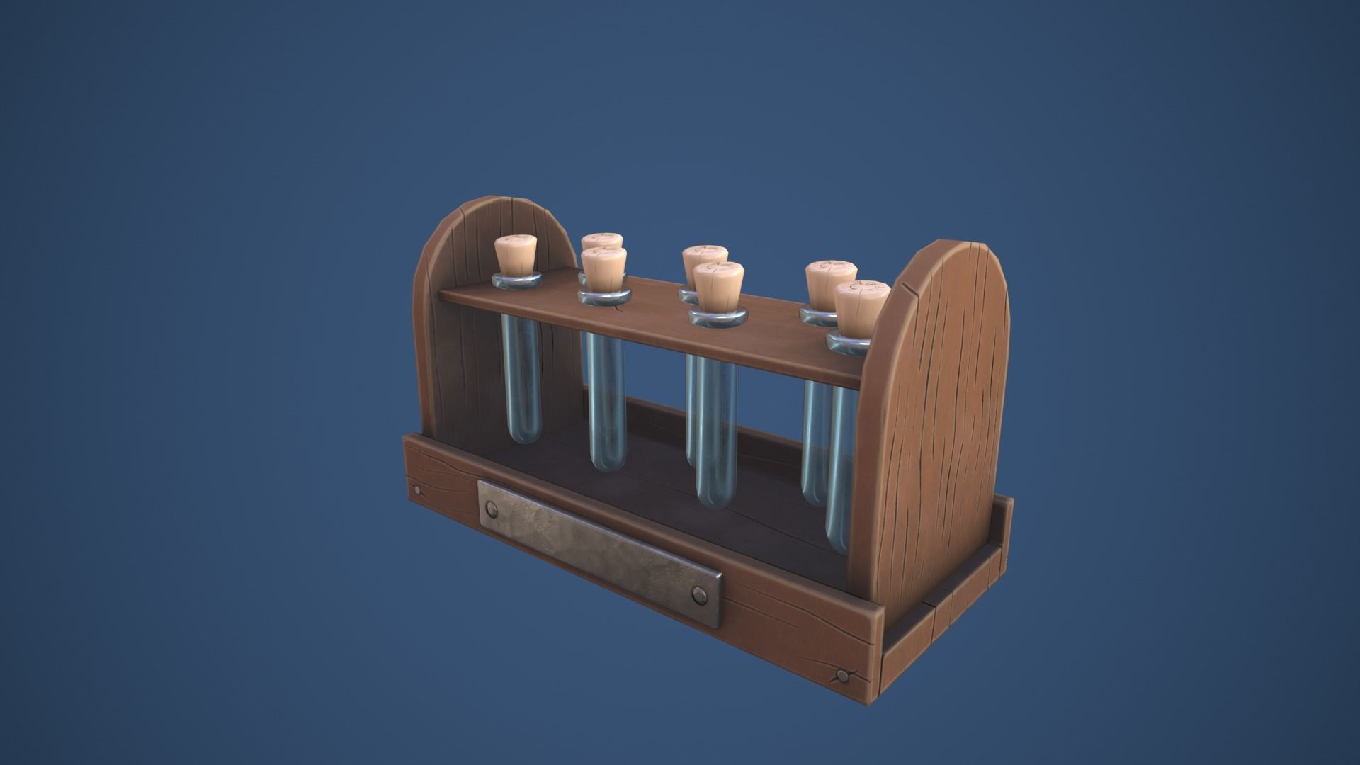 Stylized Alchemy Potion Rack Low-poly 3D model_5