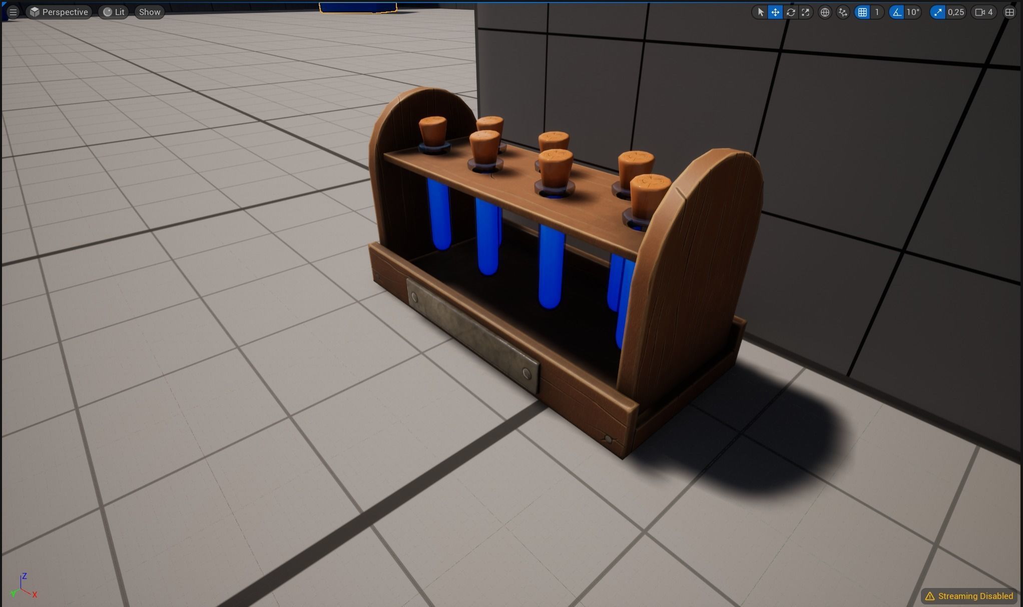 Stylized Alchemy Potion Rack Low-poly 3D model_13