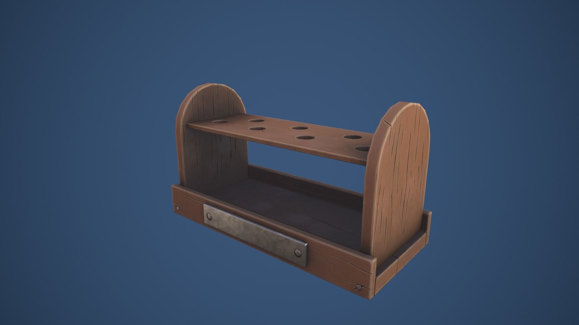Stylized Alchemy Potion Rack Low-poly 3D model_4