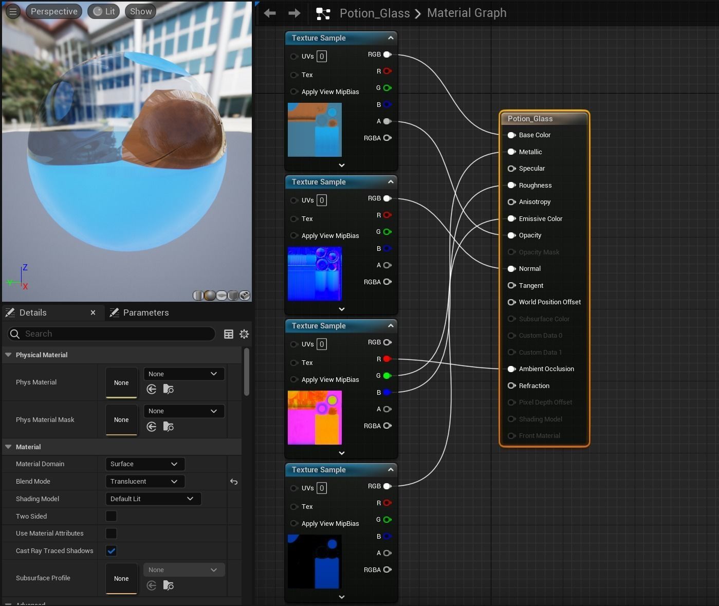 Stylized Alchemy Potion Rack Low-poly 3D model_16