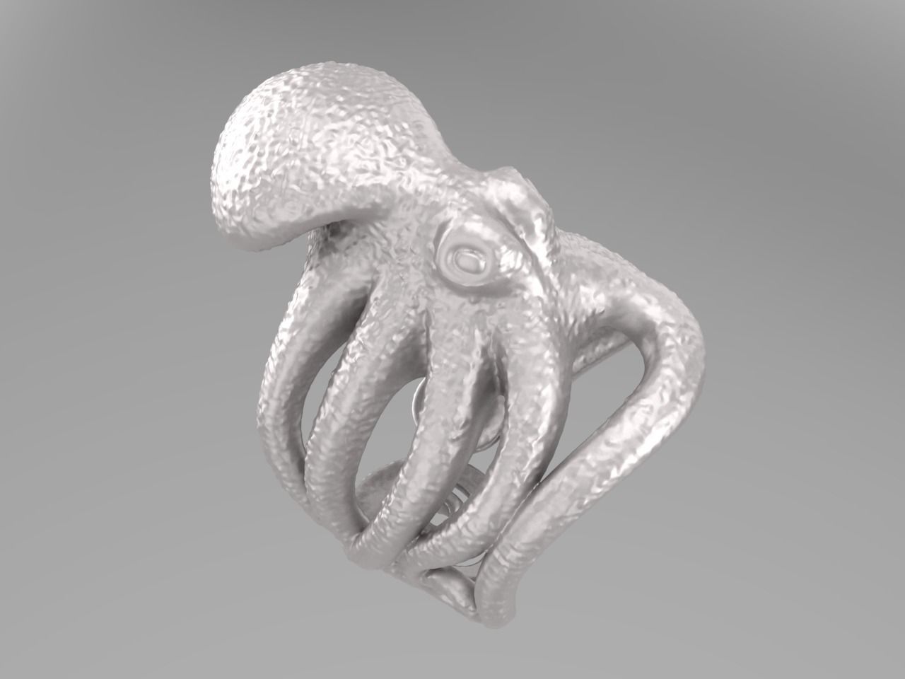 ring octopus 3D print model_3