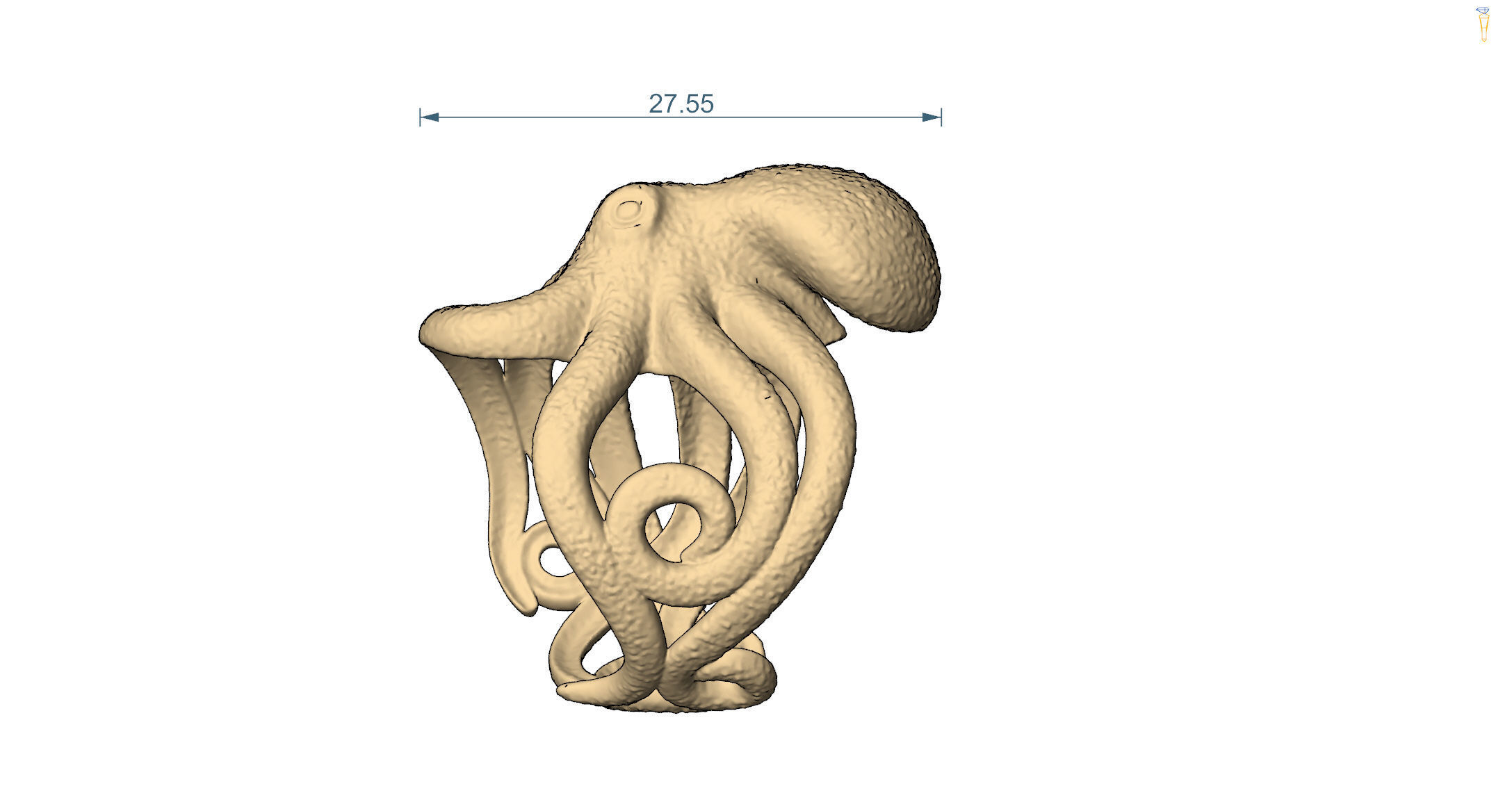 ring octopus 3D print model_6
