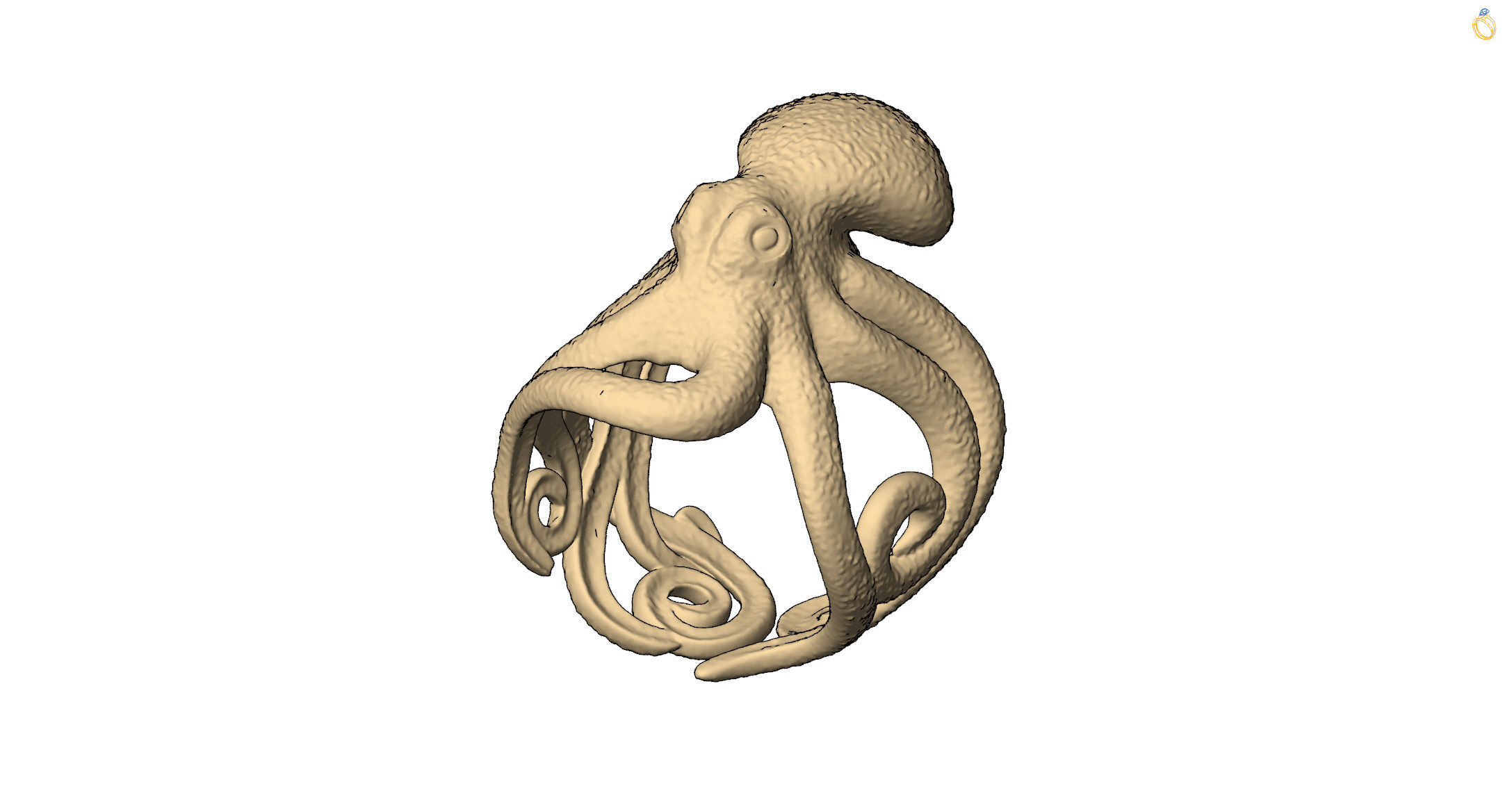 ring octopus 3D print model_10