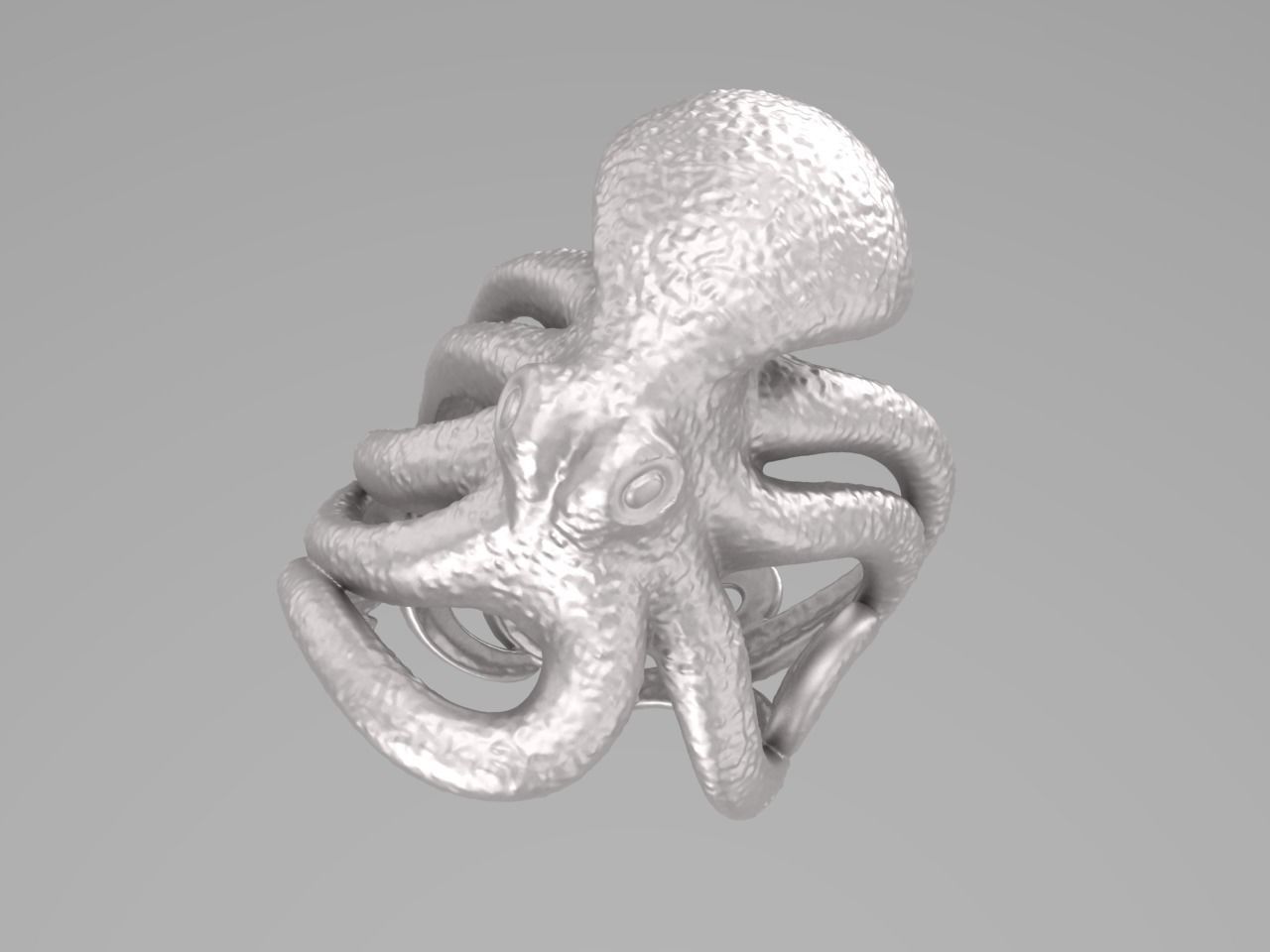ring octopus 3D print model_1