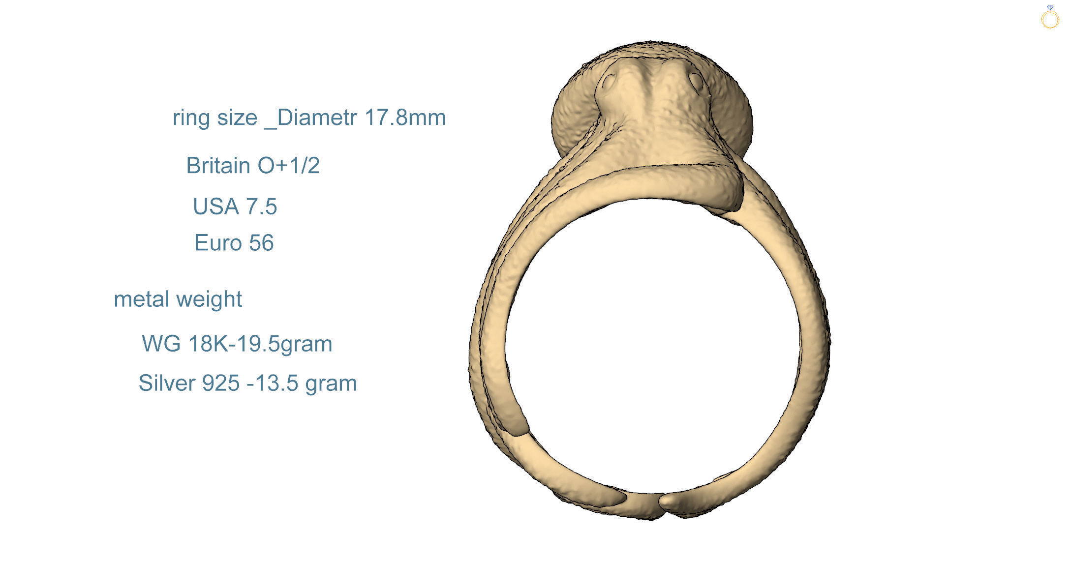 ring octopus 3D print model_11