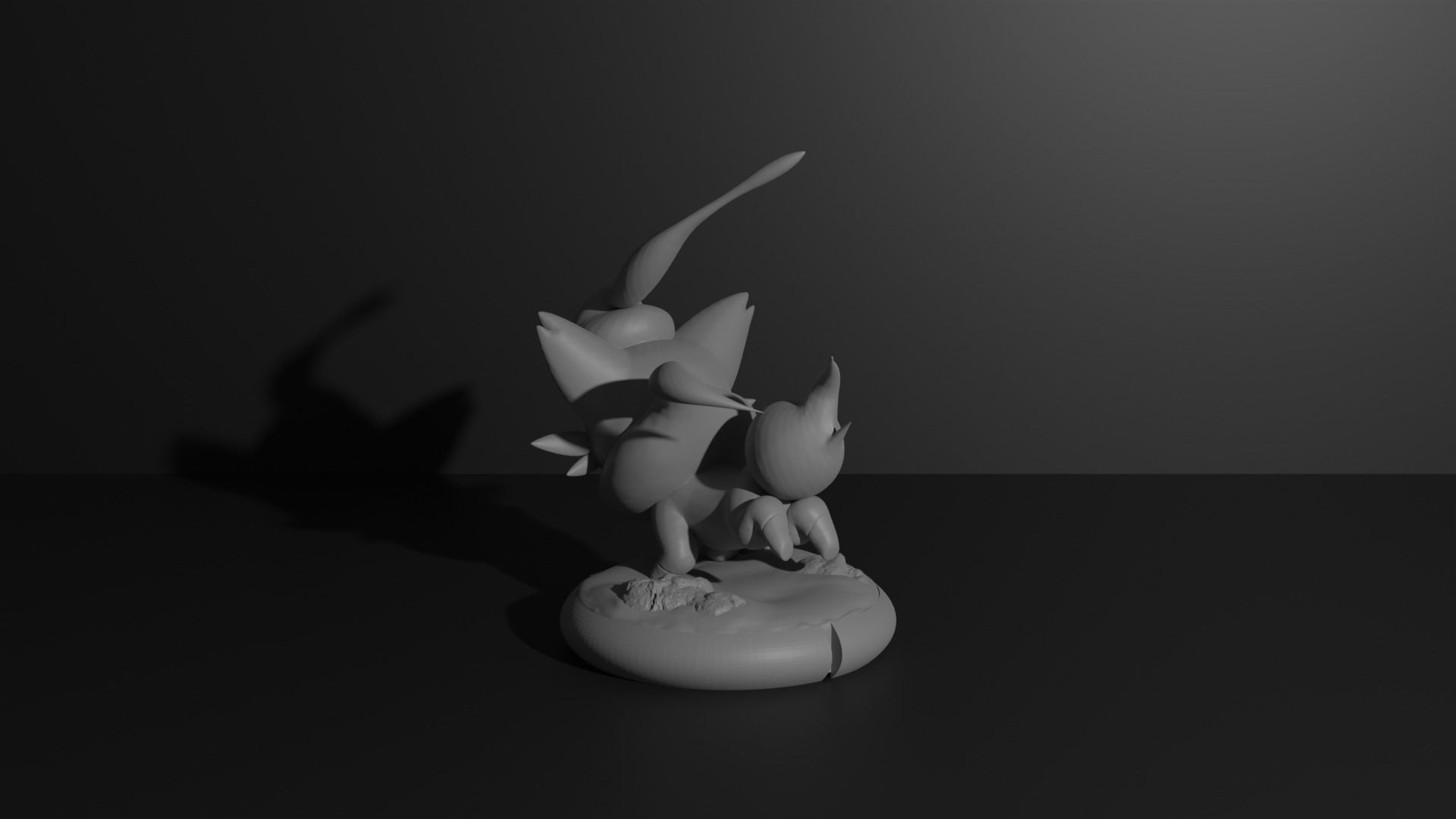 Hisuian Zorua and Zoroark 3D print model 3D print model_12