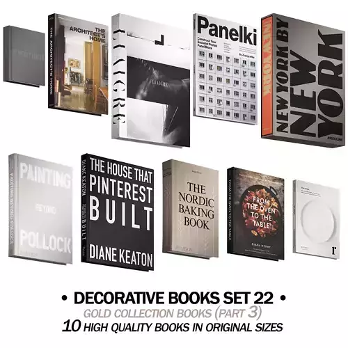 213 decorative books set 22 gold collection PART 3