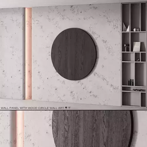 223 wall composition 06 japan stucco with LED 3D model