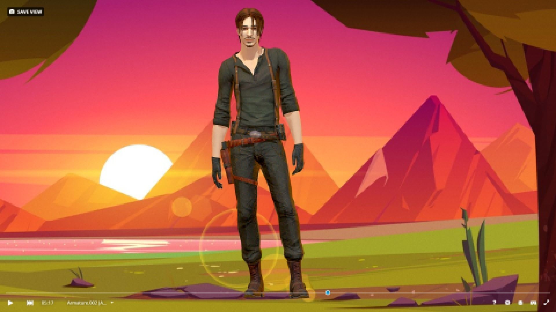 Dynamic 3D Man Character Model Low Poly Fully Rigged  Low-poly 3D model_21