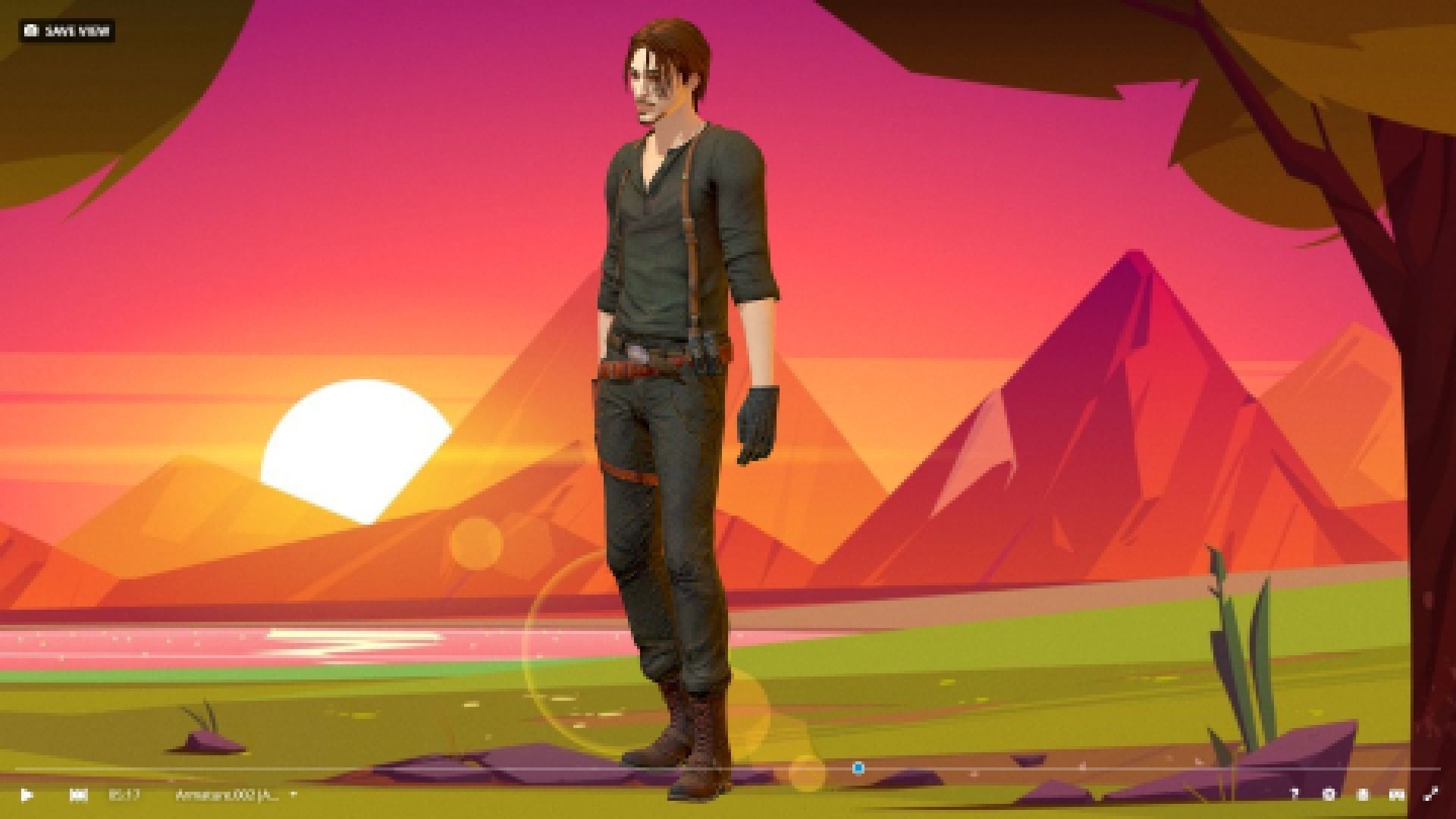 Dynamic 3D Man Character Model Low Poly Fully Rigged  Low-poly 3D model_19