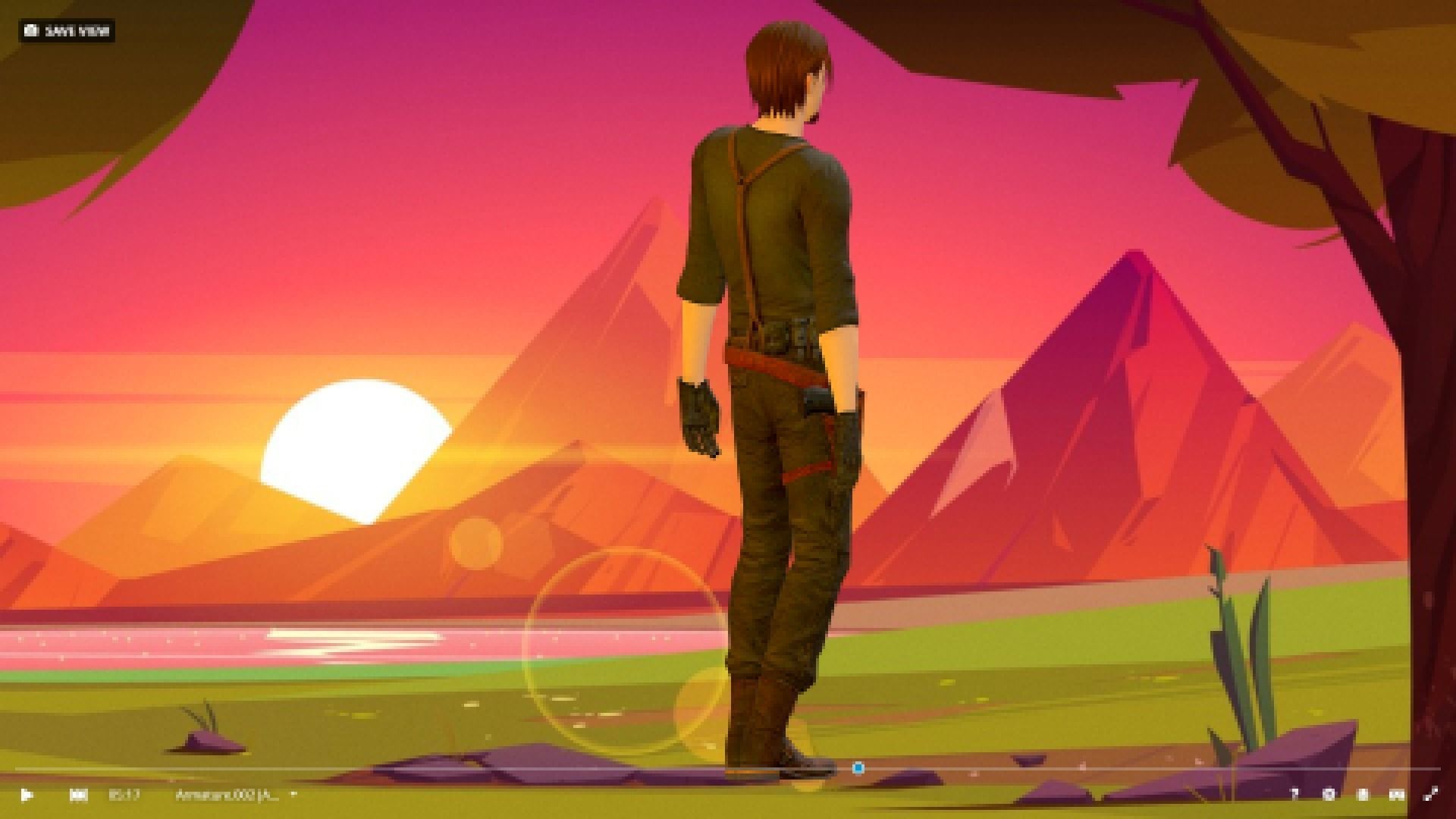 Dynamic 3D Man Character Model Low Poly Fully Rigged  Low-poly 3D model_25