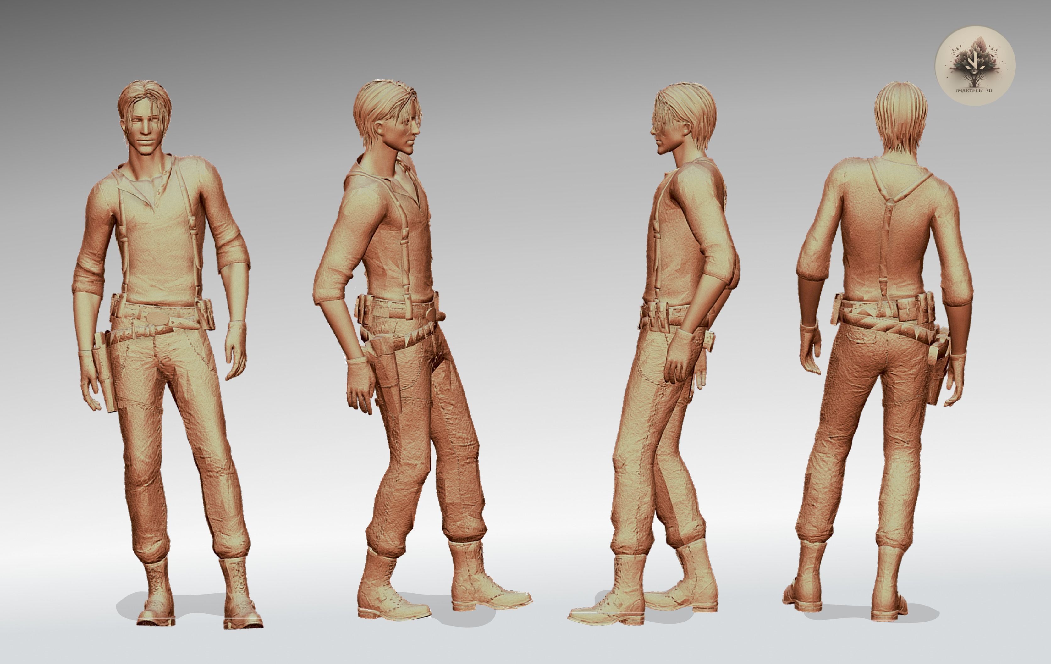 Dynamic 3D Man Character Model Low Poly Fully Rigged  Low-poly 3D model_9