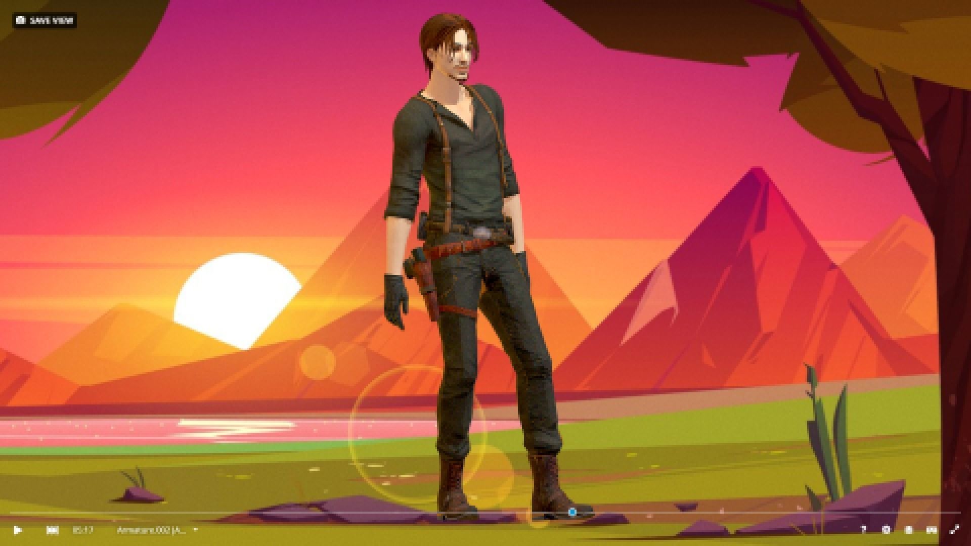 Dynamic 3D Man Character Model Low Poly Fully Rigged  Low-poly 3D model_23