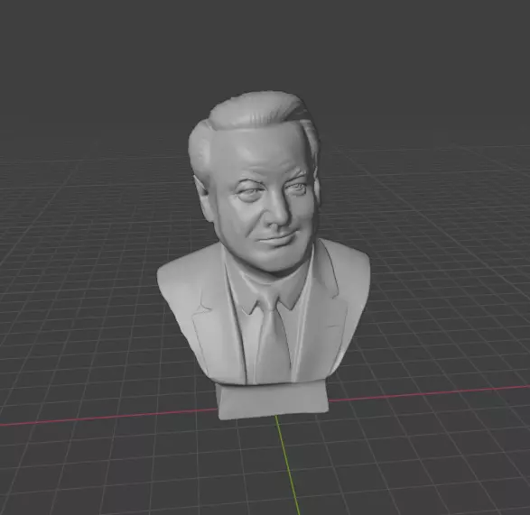 Boris Yeltsin 3D print model_10