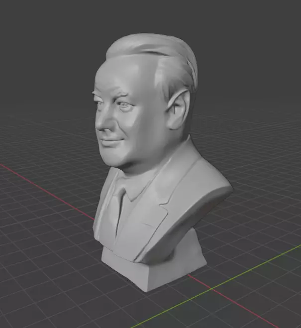 Boris Yeltsin 3D print model_9