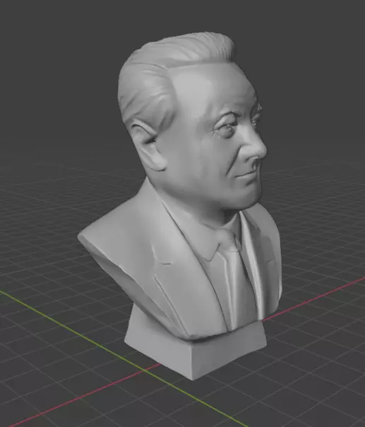 Boris Yeltsin 3D print model_2