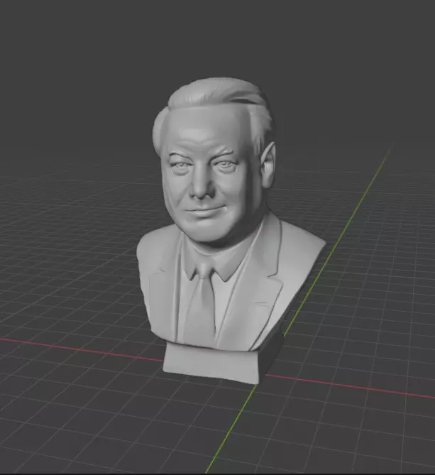 Boris Yeltsin 3D print model_14
