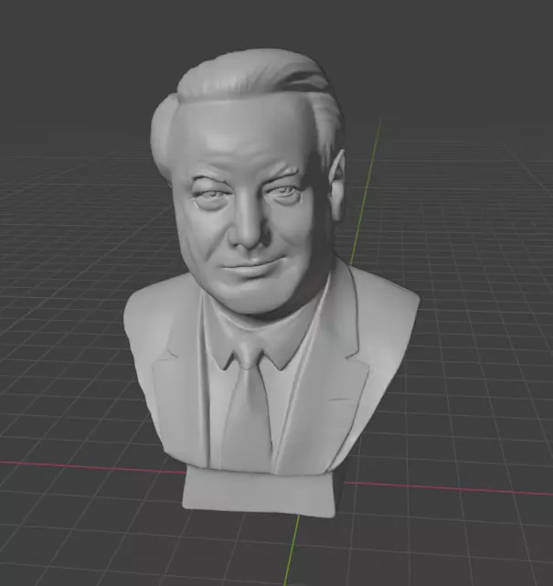 Boris Yeltsin 3D print model_12