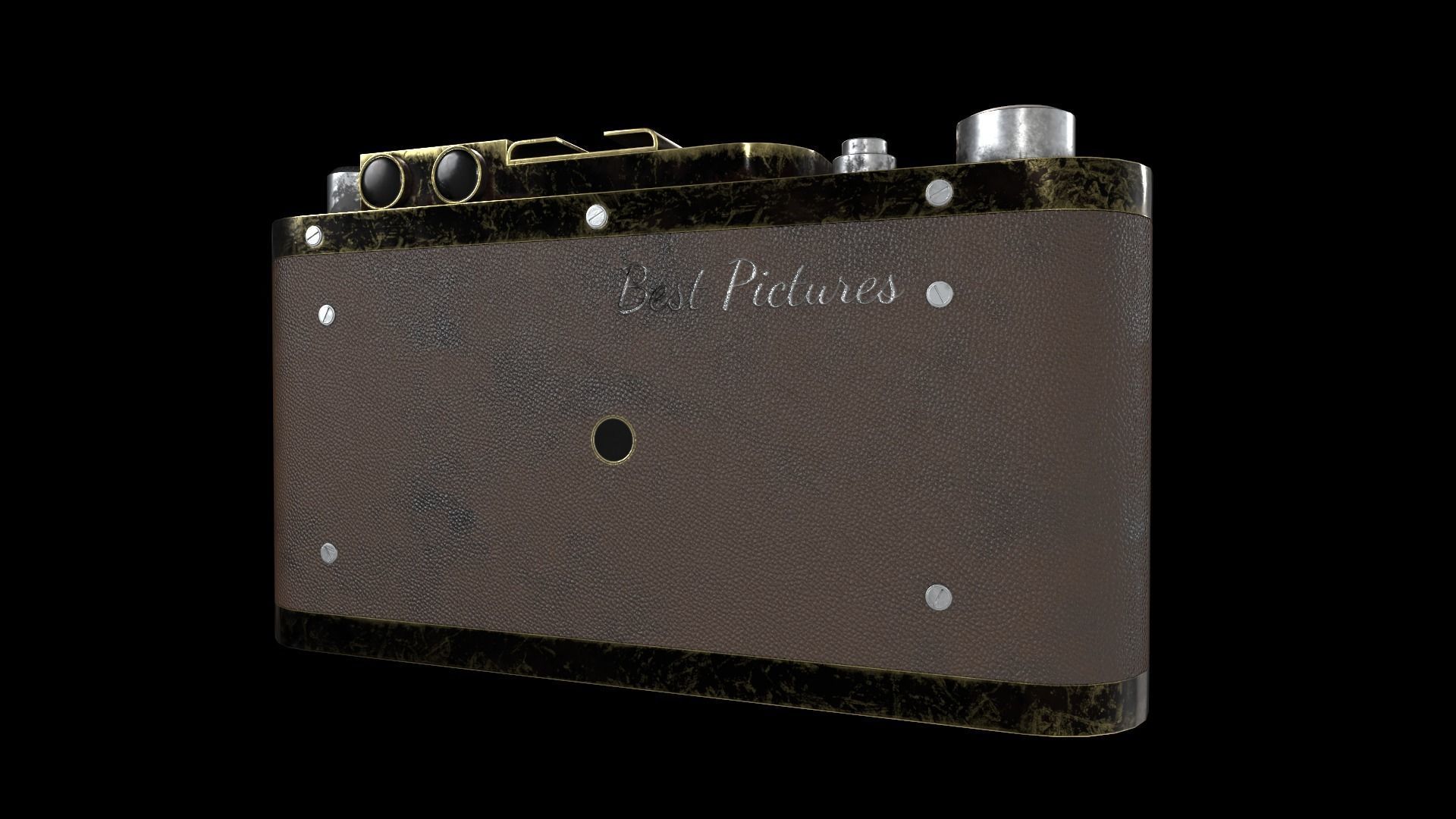 Vintage Camera Low-poly 3D model_3