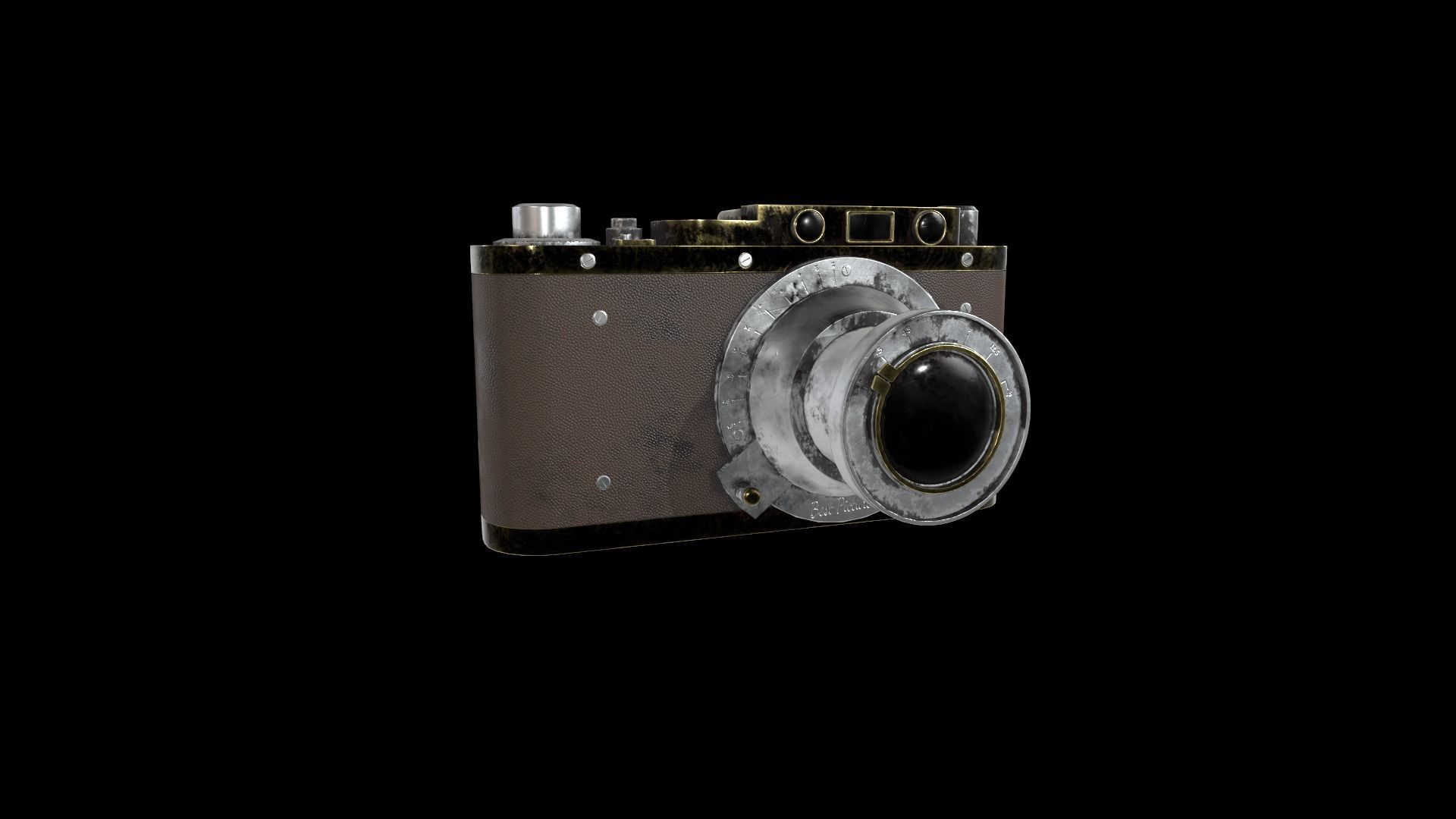 Vintage Camera Low-poly 3D model_2