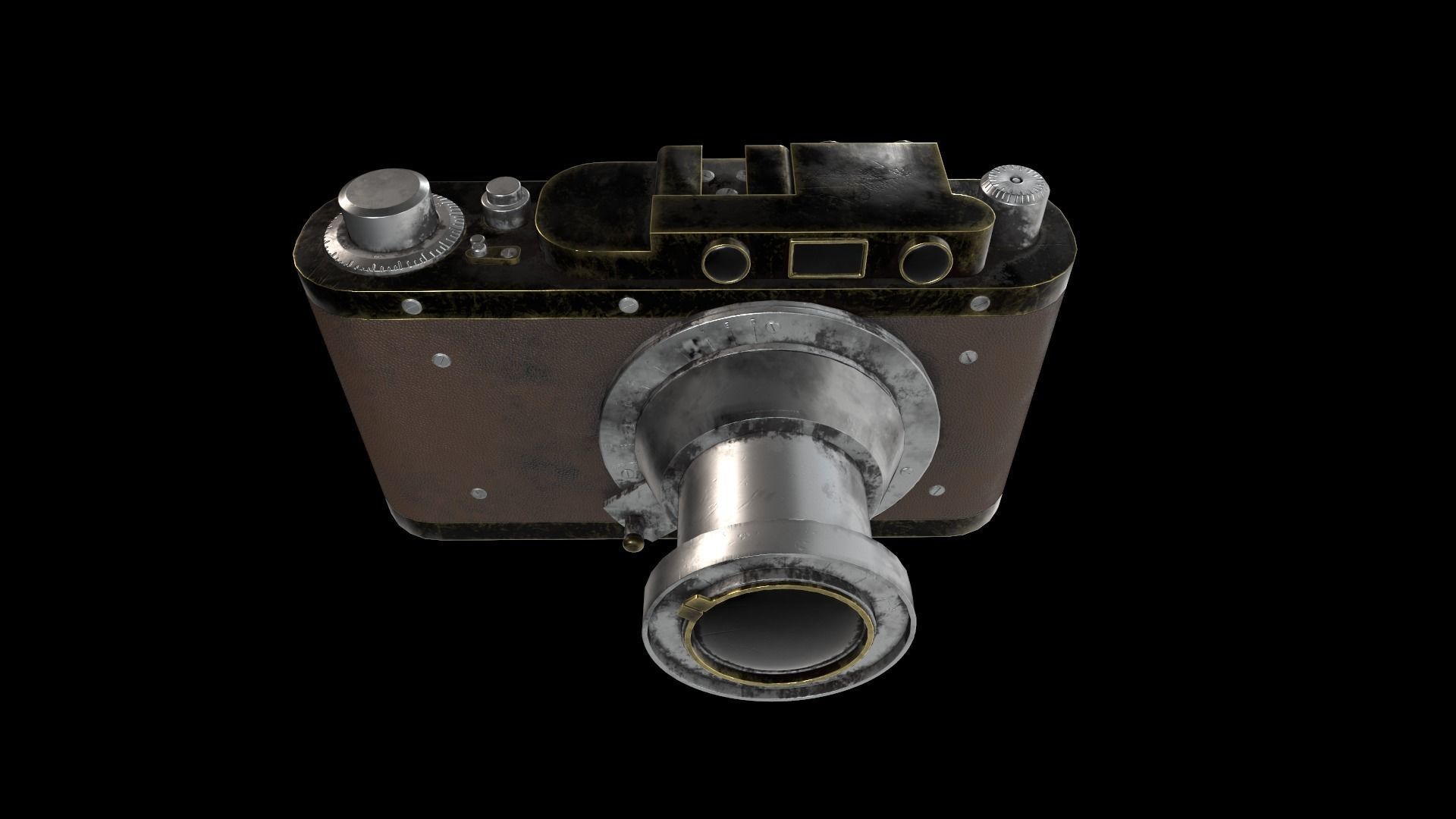 Vintage Camera Low-poly 3D model_5