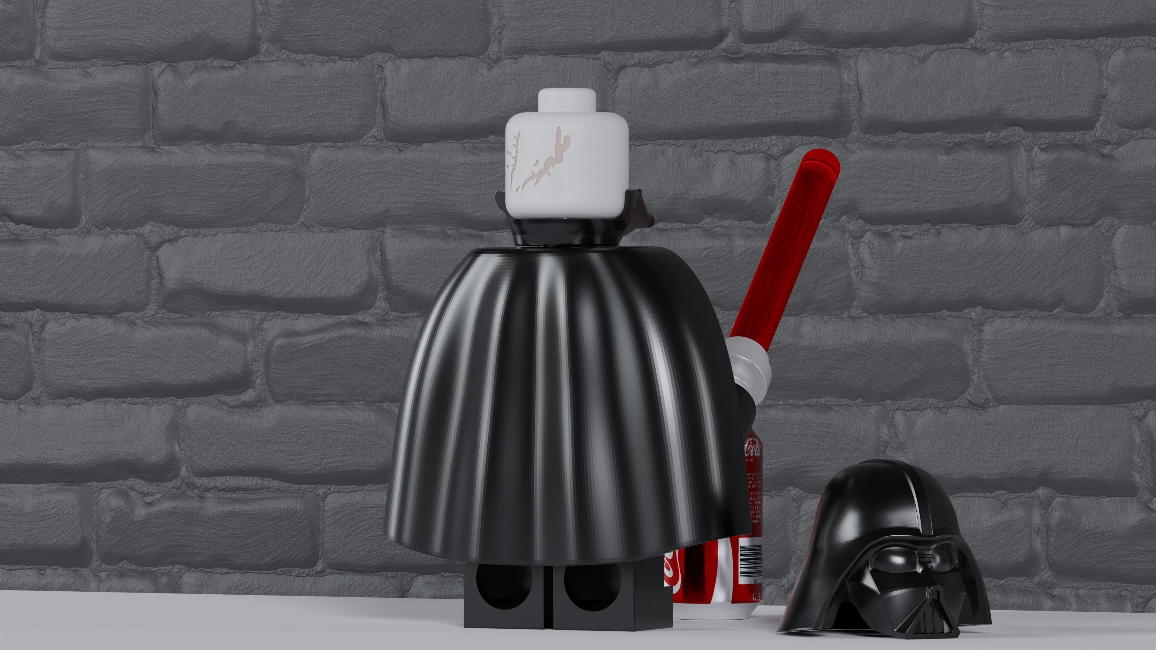 Lego Darth Vader Maxifig - Fully Articulated  3D print model_3