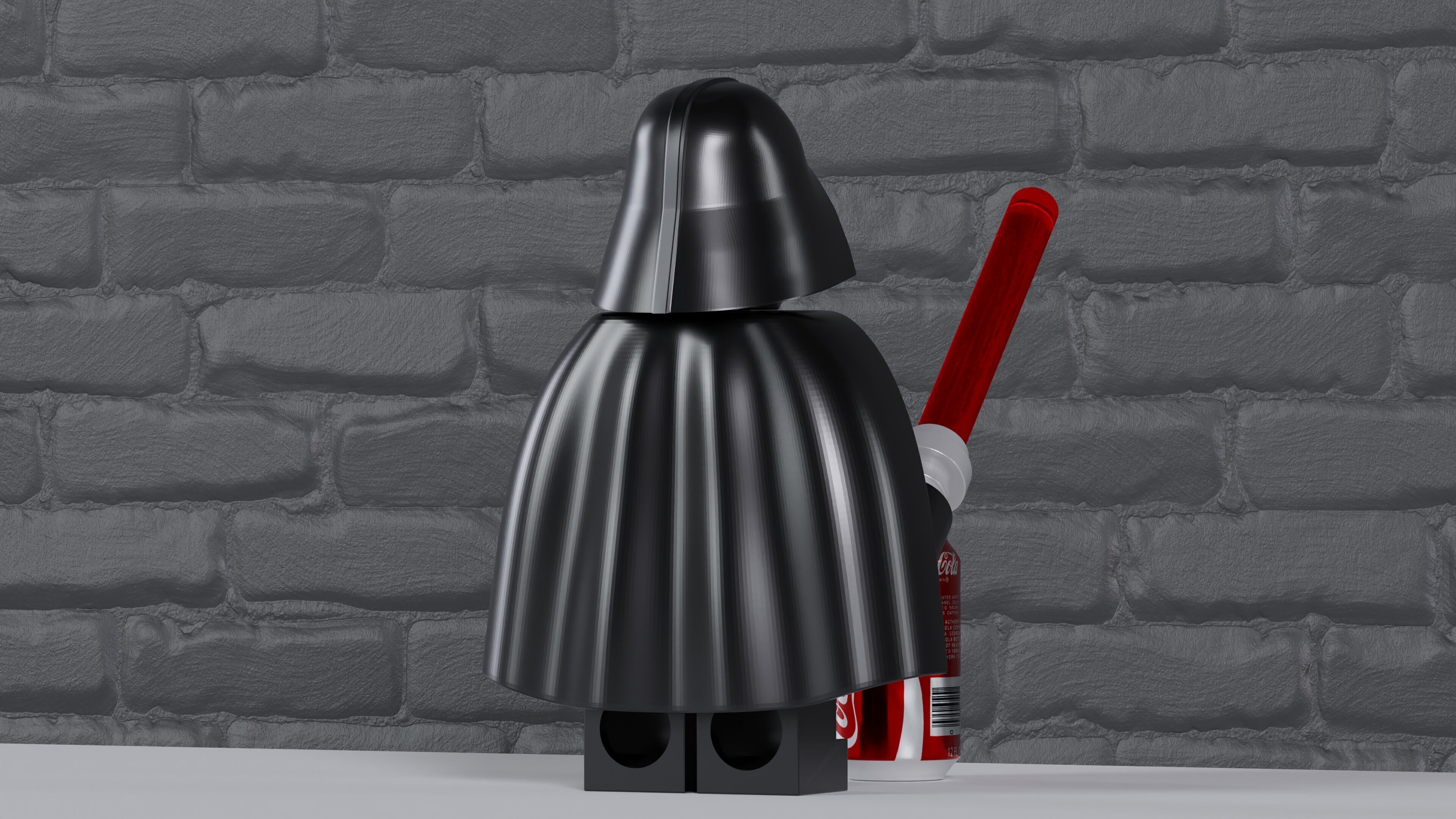 Lego Darth Vader Maxifig - Fully Articulated  3D print model_1