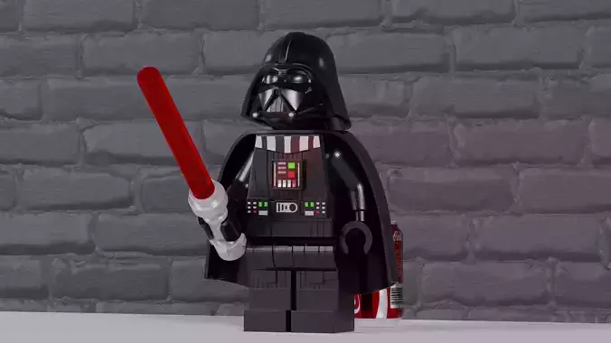 Lego Darth Vader Maxifig - Fully Articulated  3D print model